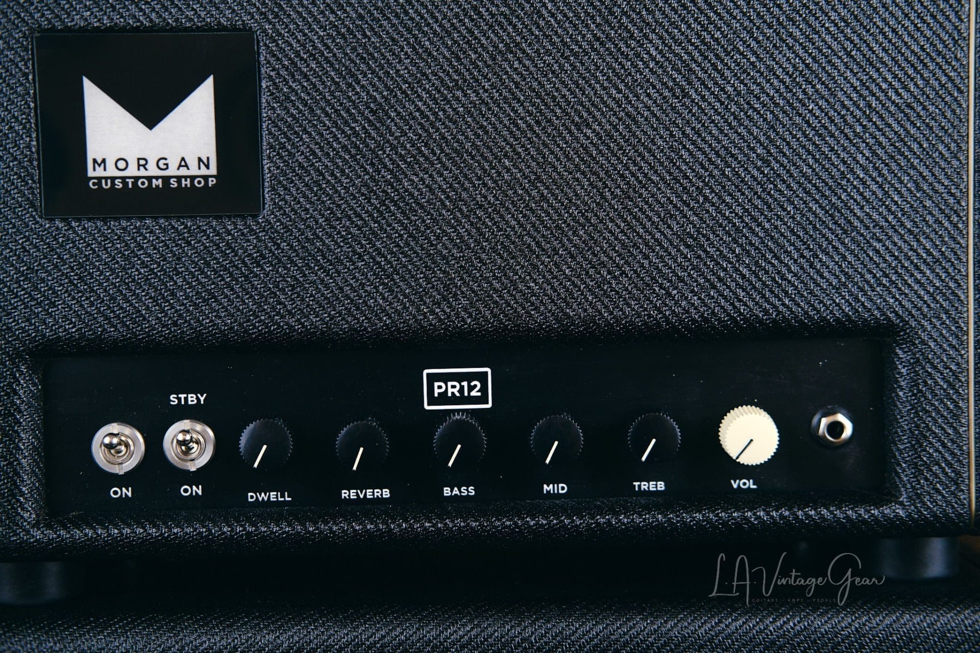Morgan Custom Shop PR12 Head & 1x12 Cab - Black Tweed Finish with a Celestion Creamback Speaker! - Image 8
