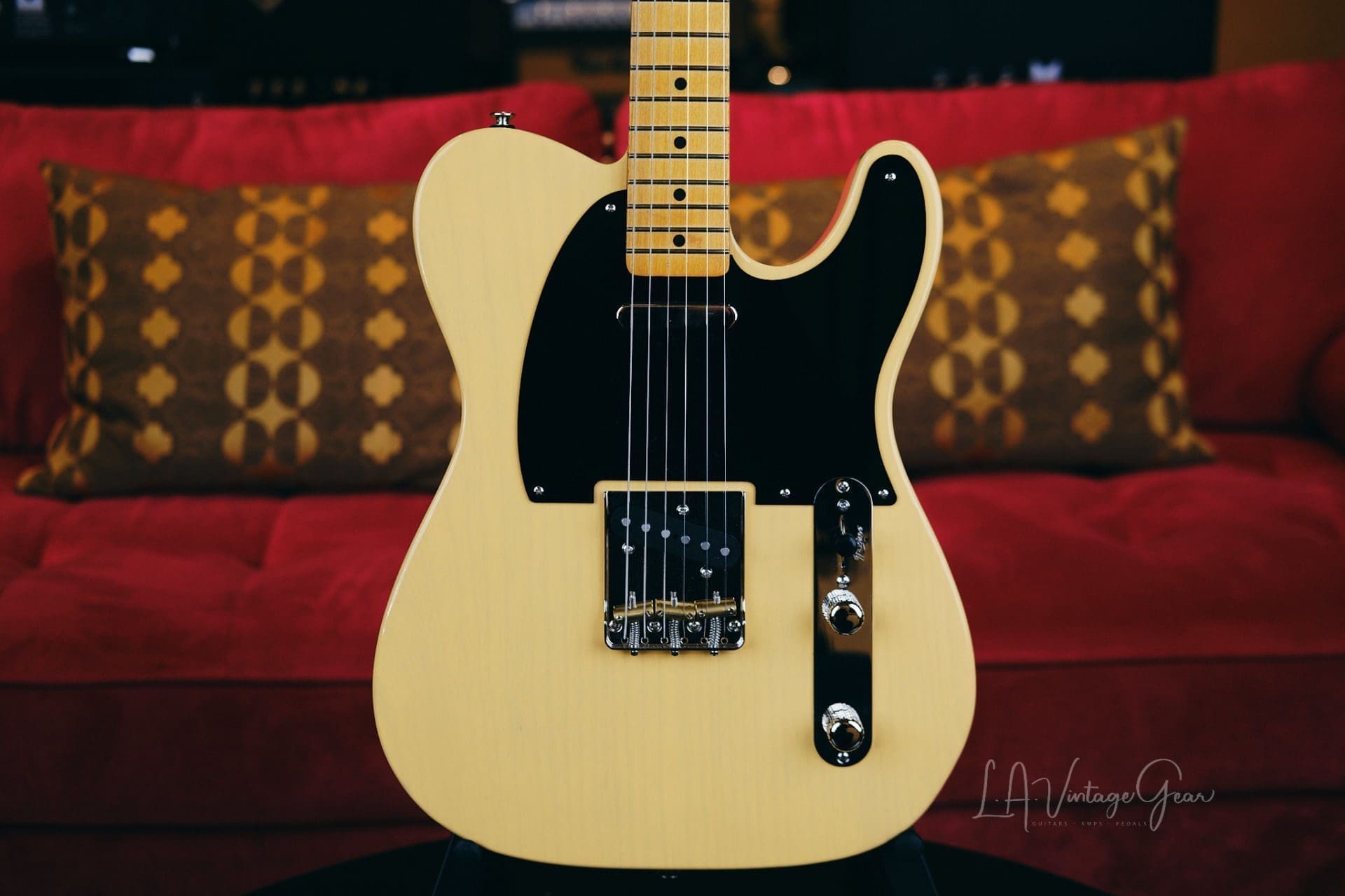 K-Line 'Truxton' T-Style Electric Guitar - Butterscotch Blonde Blackguard "Non-Relic'd" Finish - V Neck Profile - Image 2