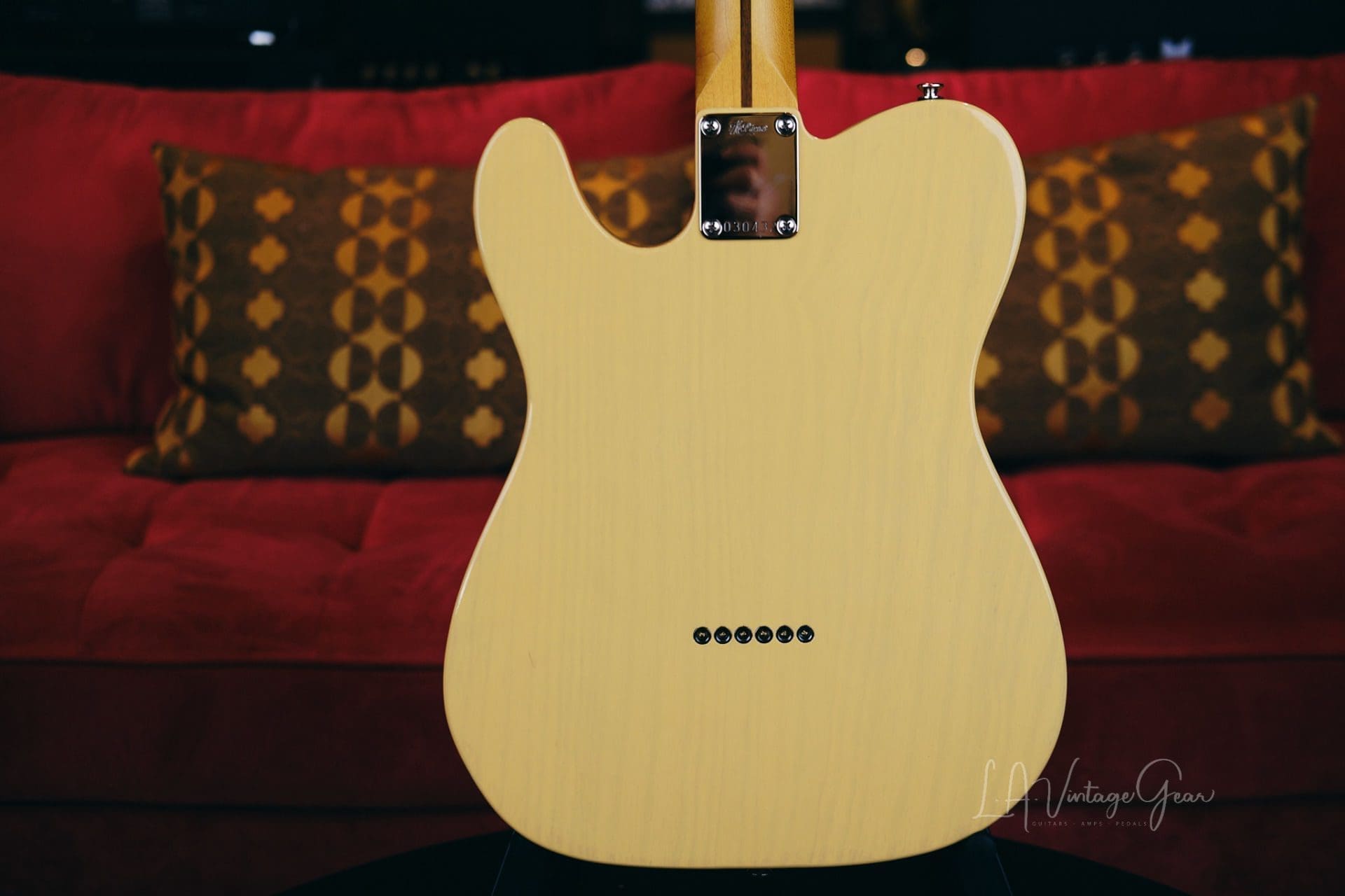 K-Line 'Truxton' T-Style Electric Guitar - Butterscotch Blonde Blackguard "Non-Relic'd" Finish - V Neck Profile - Image 11