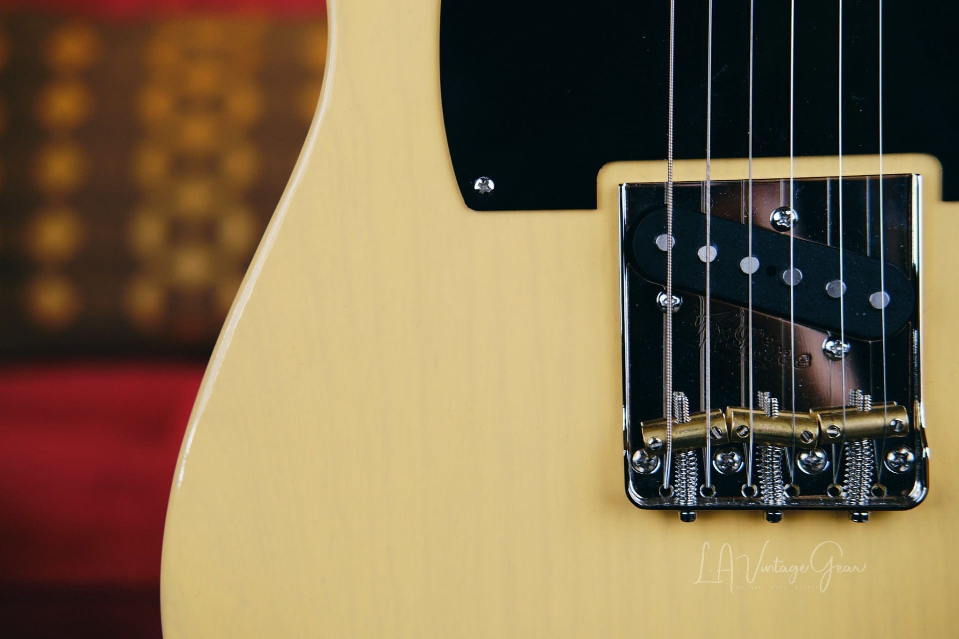 K-Line 'Truxton' T-Style Electric Guitar - Butterscotch Blonde Blackguard "Non-Relic'd" Finish - V Neck Profile - Image 6