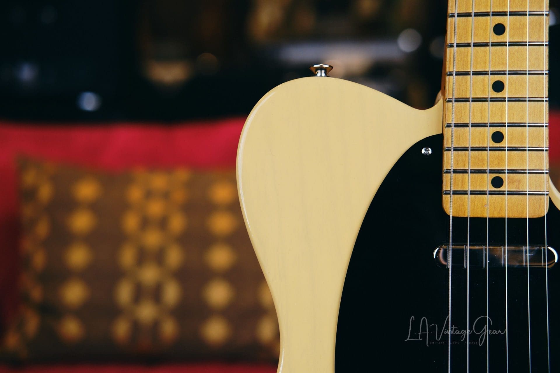 K-Line 'Truxton' T-Style Electric Guitar - Butterscotch Blonde Blackguard "Non-Relic'd" Finish - V Neck Profile - Image 7