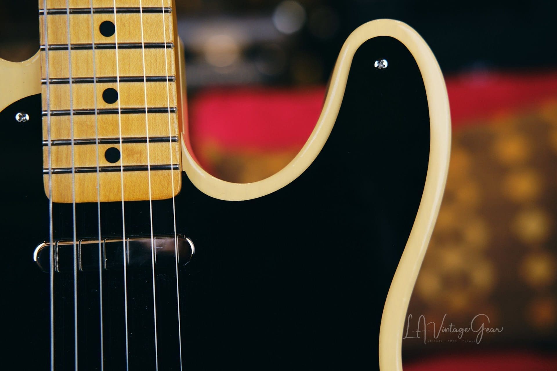 K-Line 'Truxton' T-Style Electric Guitar - Butterscotch Blonde Blackguard "Non-Relic'd" Finish - V Neck Profile - Image 8
