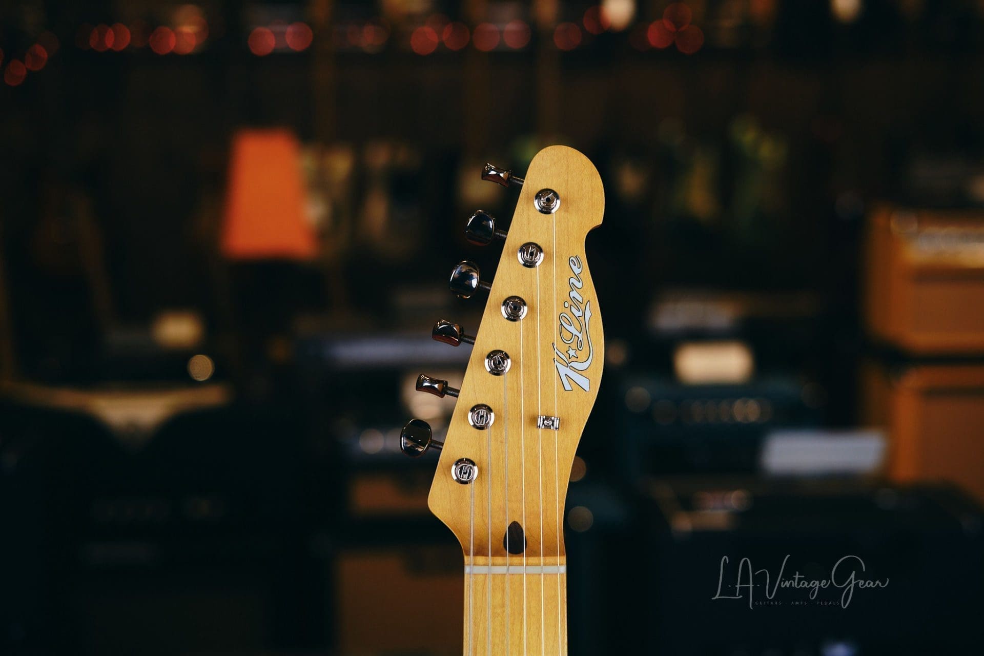 K-Line 'Truxton' T-Style Electric Guitar - Butterscotch Blonde Blackguard "Non-Relic'd" Finish - V Neck Profile - Image 10