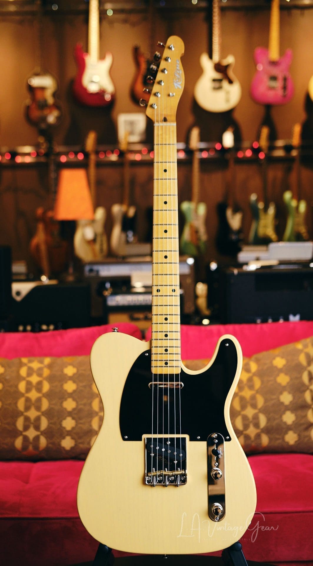K-Line 'Truxton' T-Style Electric Guitar - Butterscotch Blonde Blackguard "Non-Relic'd" Finish - V Neck Profile