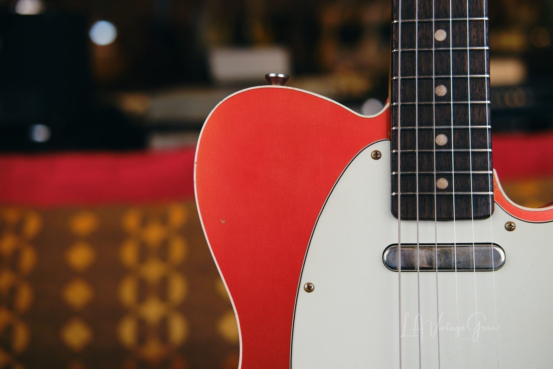 Mario Martin Model-T Double Bound Electric Guitar- Faded Candy Apple Red Relic'd Finish with Budz Pickups! - Image 6