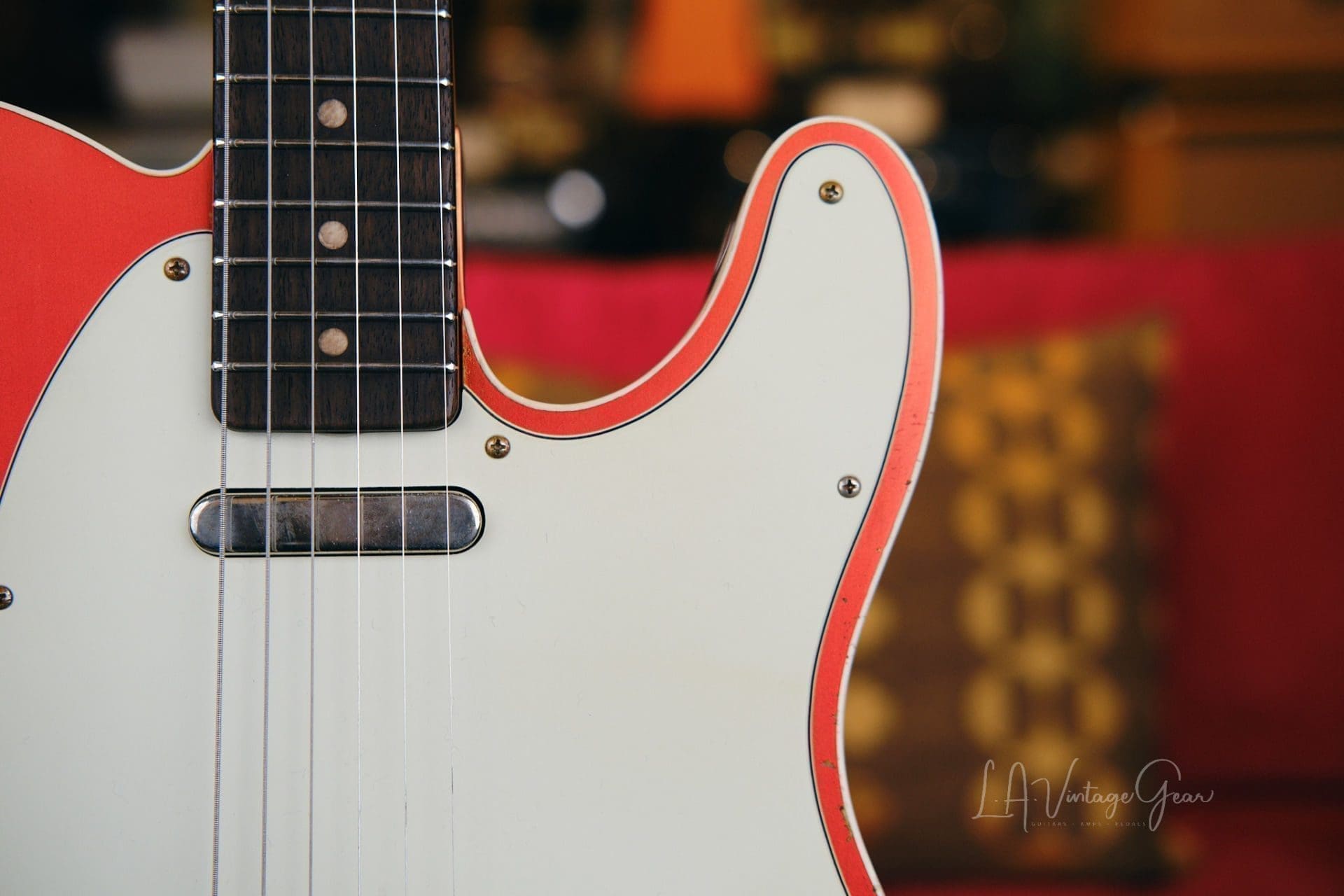 Mario Martin Model-T Double Bound Electric Guitar- Faded Candy Apple Red Relic'd Finish with Budz Pickups! - Image 7
