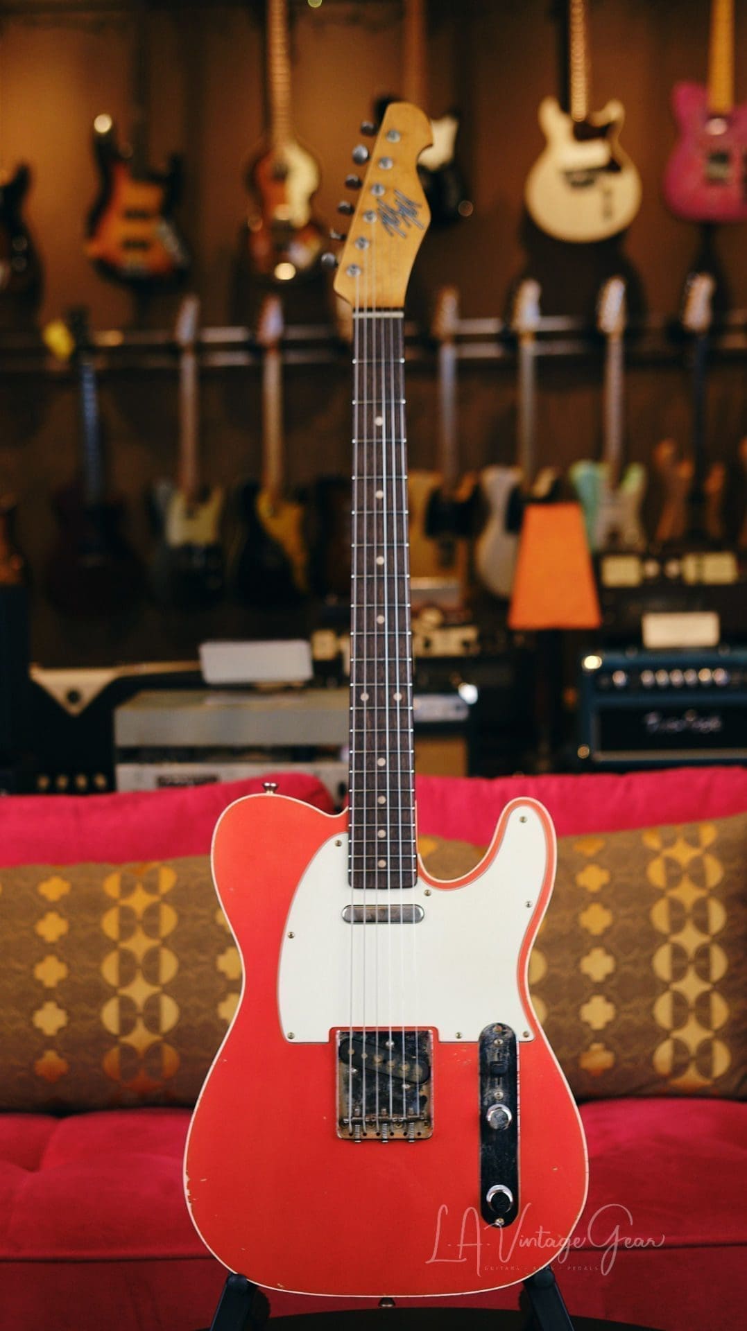 Mario Martin Model-T Double Bound Electric Guitar- Faded Candy Apple Red Relic'd Finish with Budz Pickups!