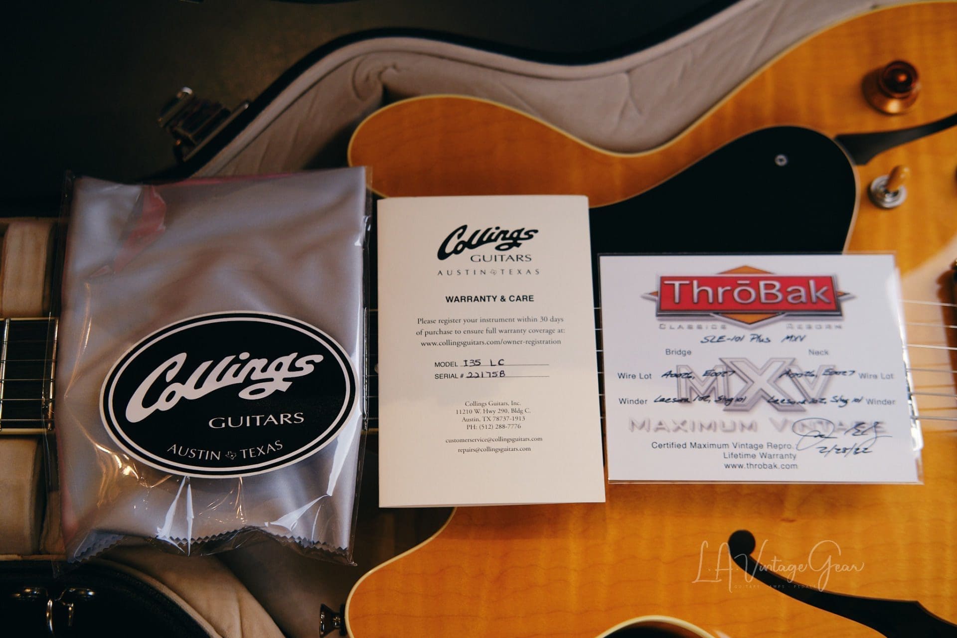 Collings I-35 LC Semi-Hollowbody Electric Guitar - Blonde Finish with Throbak Pickups! - Image 17
