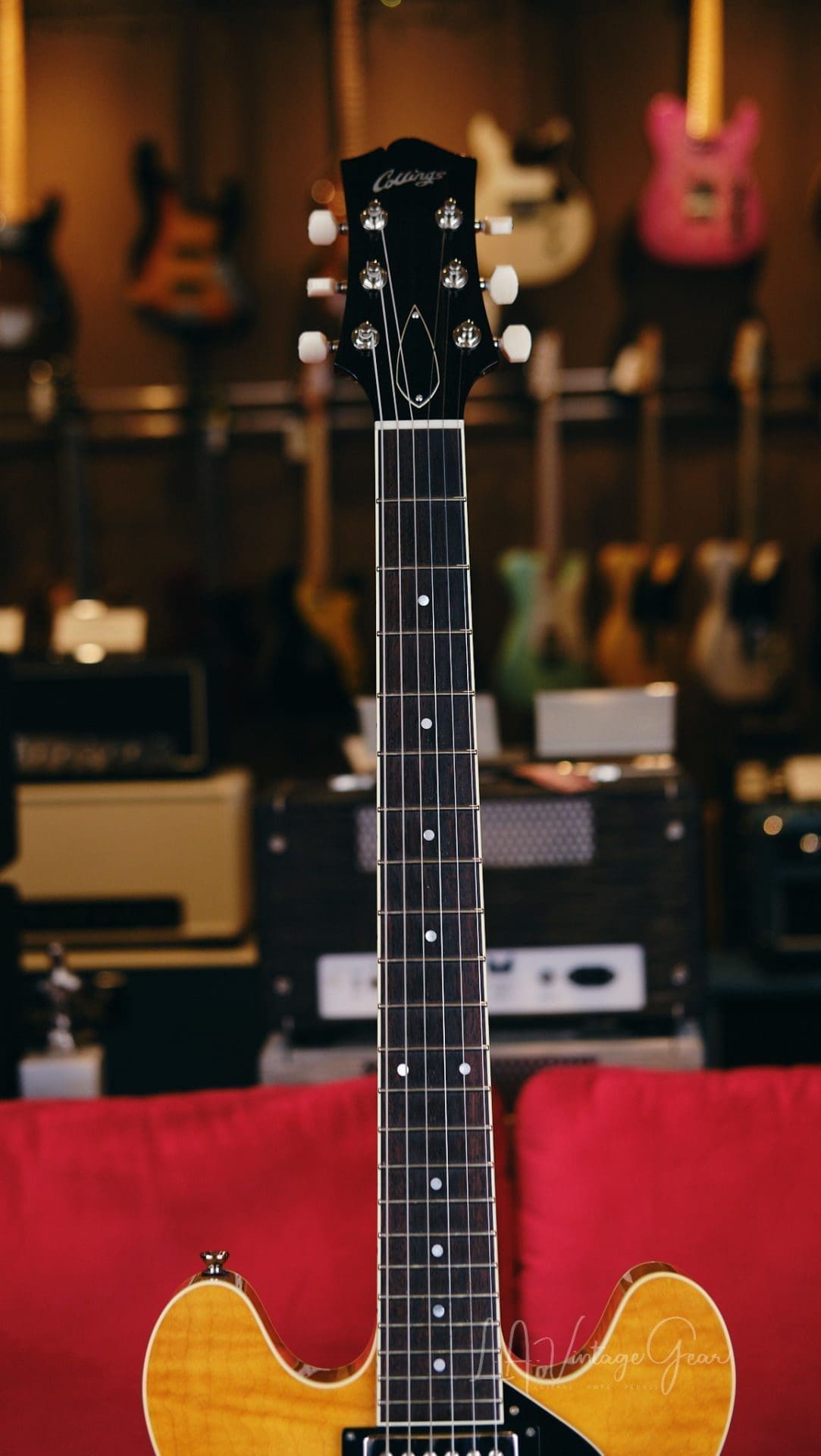 Collings I-35 LC Semi-Hollowbody Electric Guitar - Blonde Finish with Throbak Pickups! - Image 6