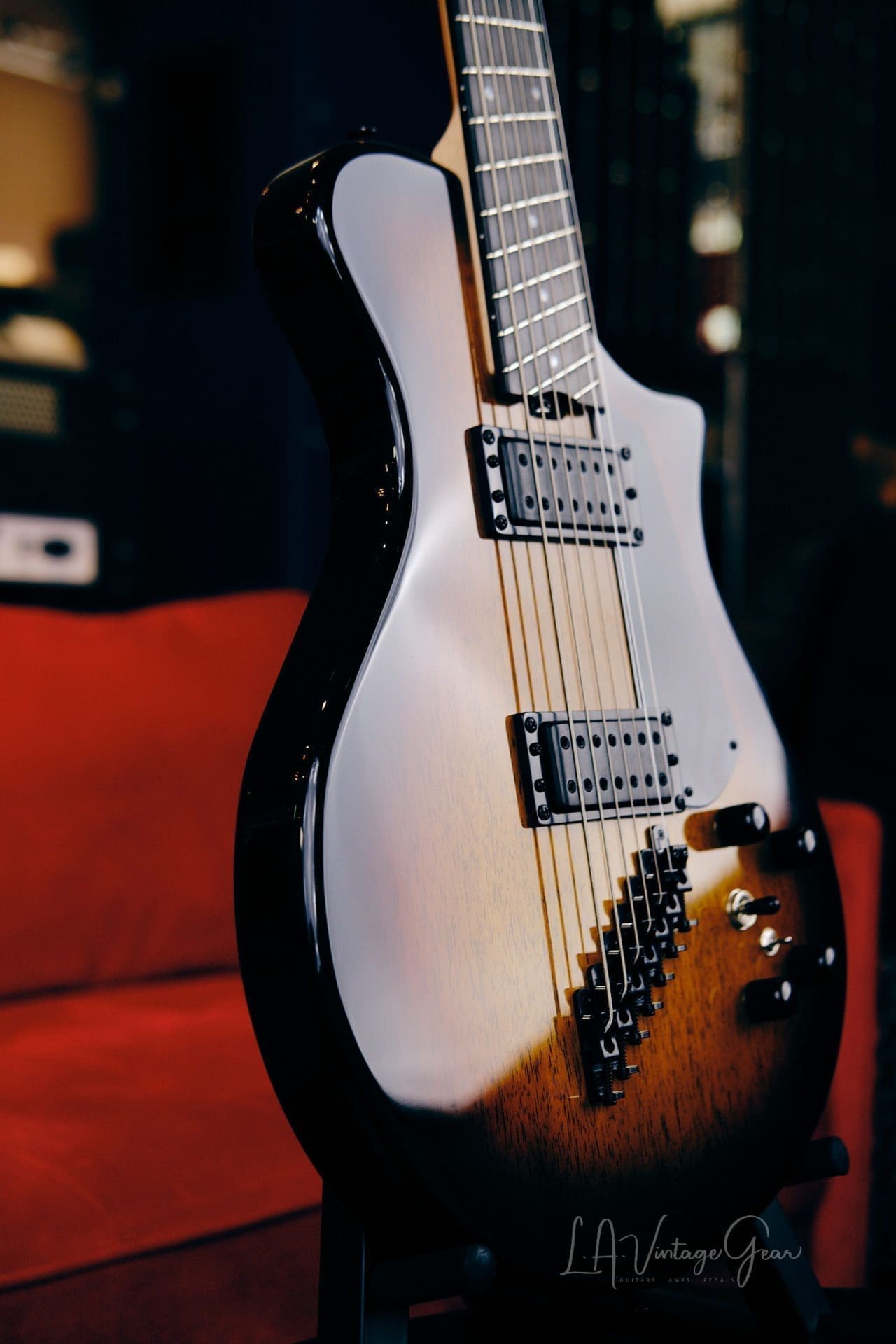 Hybrid Guitars 7 String Deluxe "Charlie Hunter" Style Bass/Electric Guitar - Dark Sunburst - Brand New! - Image 13