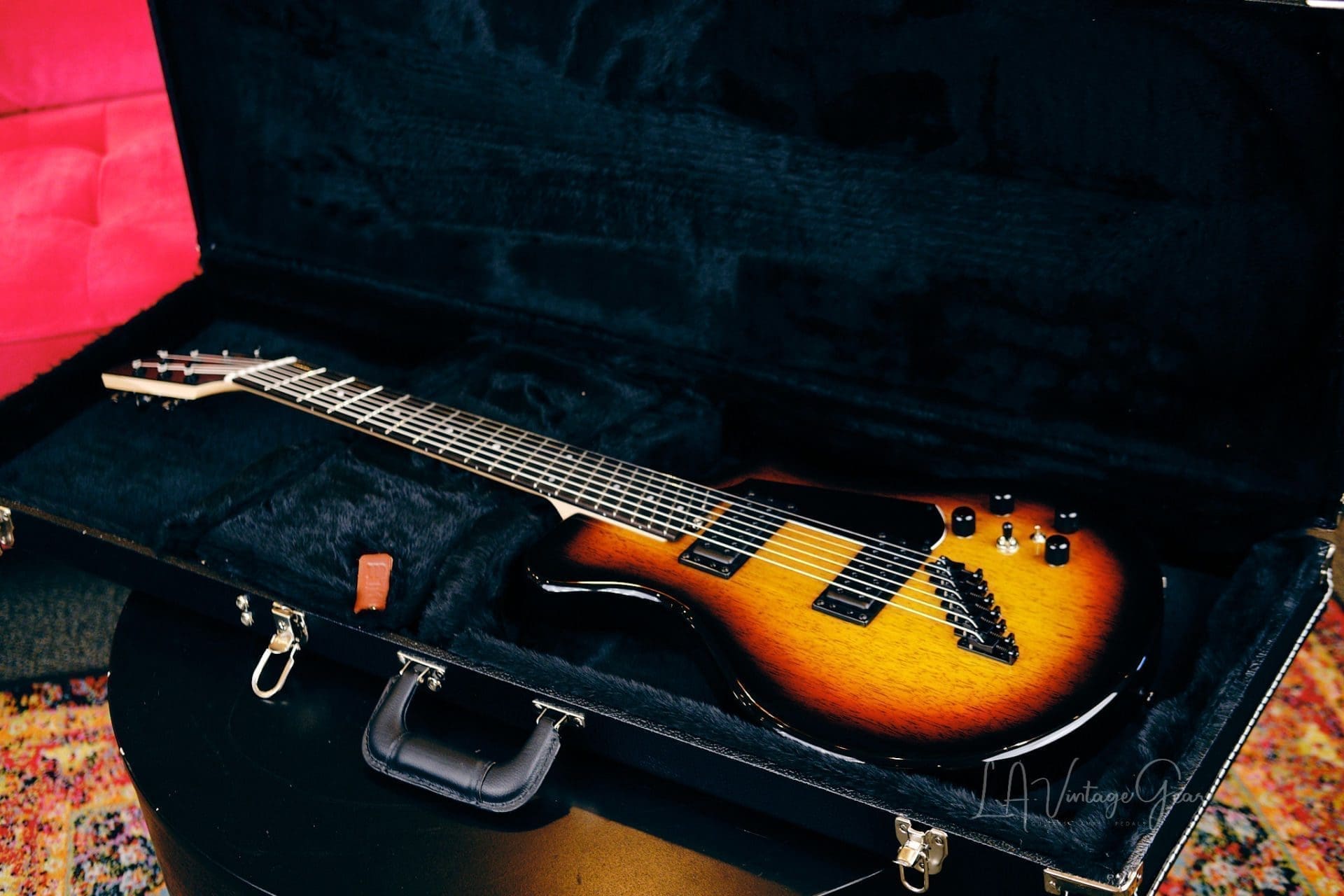 Hybrid Guitars 7 String Deluxe "Charlie Hunter" Style Bass/Electric Guitar - Dark Sunburst - Brand New! - Image 24