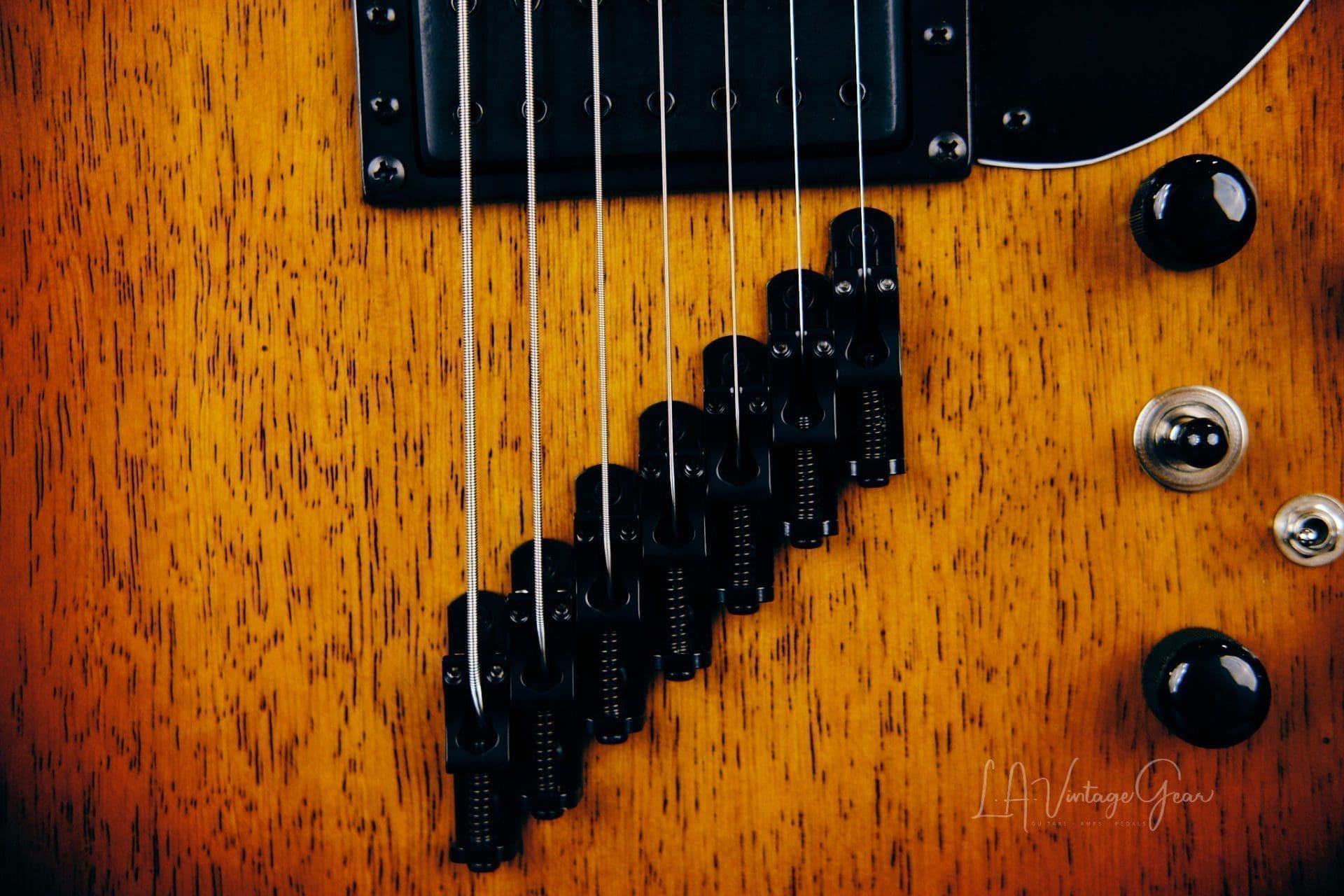 Hybrid Guitars 7 String Deluxe "Charlie Hunter" Style Bass/Electric Guitar - Dark Sunburst - Brand New! - Image 6