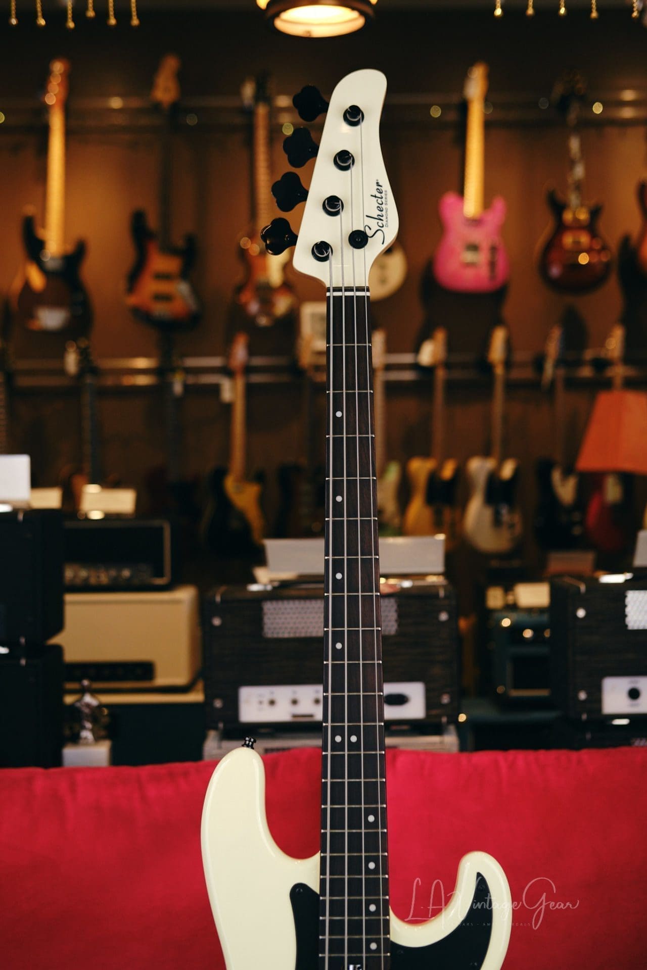 Schecter Diamond Series P4 Electric Bass Guitar - P Style Bass in a Ivory Finish! Mint! - Image 6