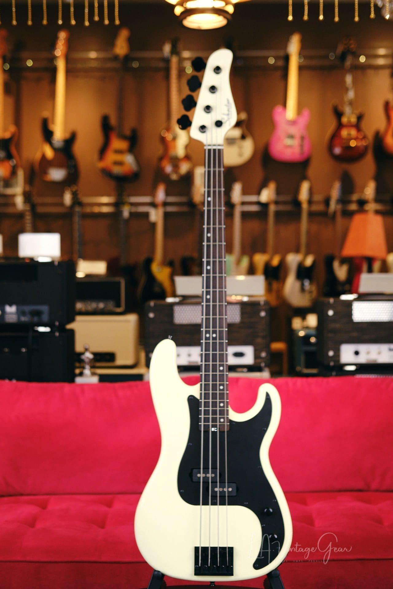 Schecter Diamond Series P4 Electric Bass Guitar - P Style Bass in a Ivory Finish! Mint!