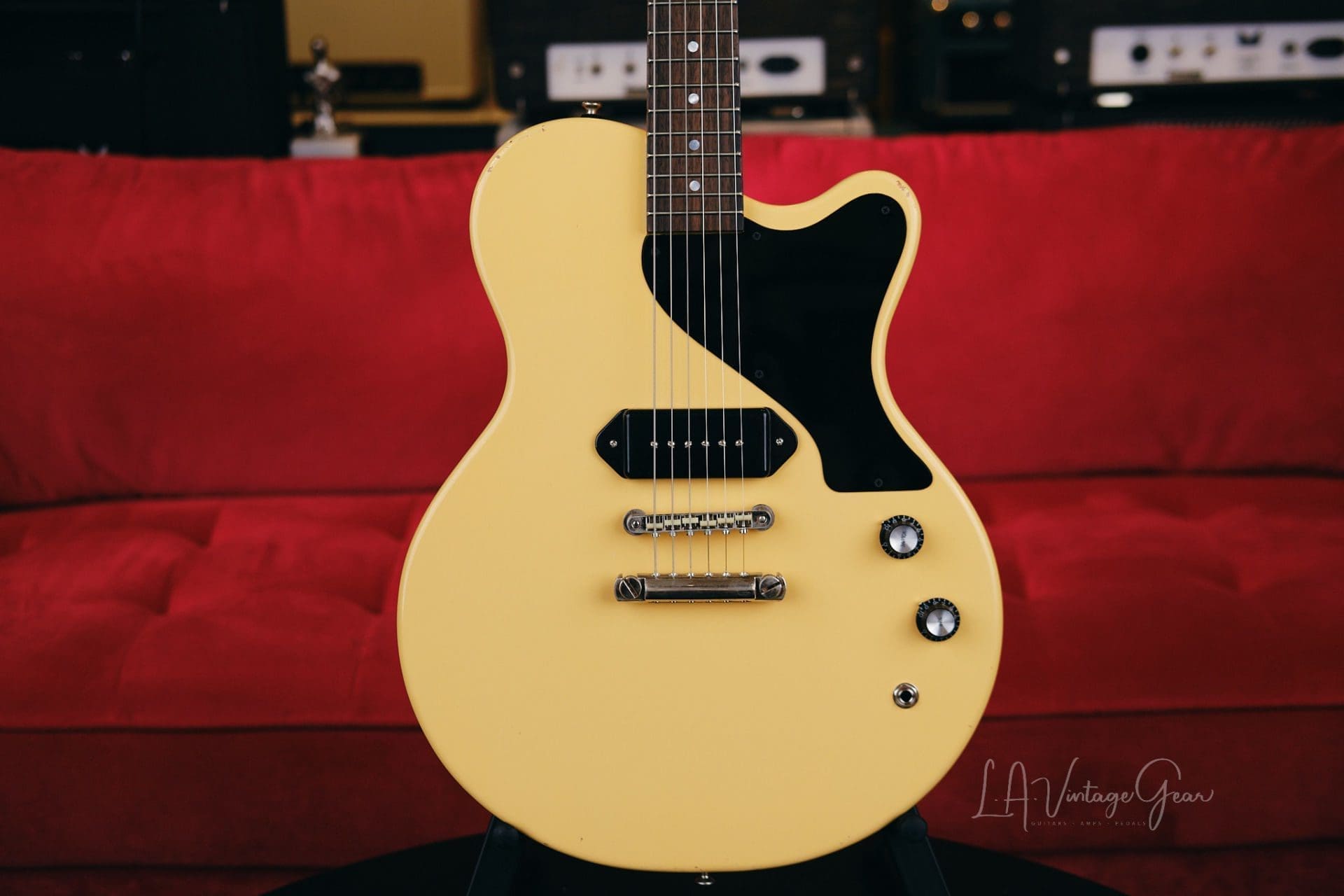 Josh Williams Stell Jr. Electric Guitar #319 - Lightly Relic'd TV Yellow Finish with 1x Lollar P90 Dogear Pickup - Image 2