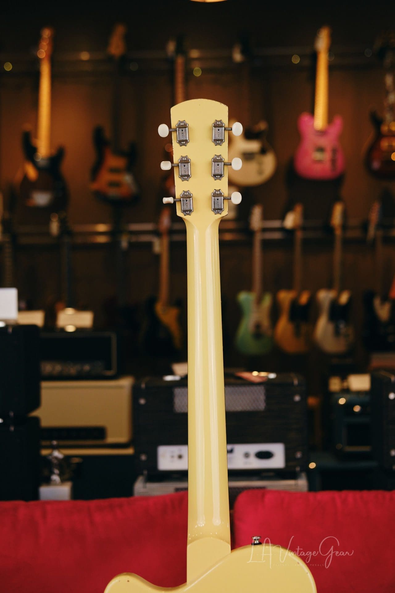 Josh Williams Stell Jr. Electric Guitar #319 - Lightly Relic'd TV Yellow Finish with 1x Lollar P90 Dogear Pickup - Image 17