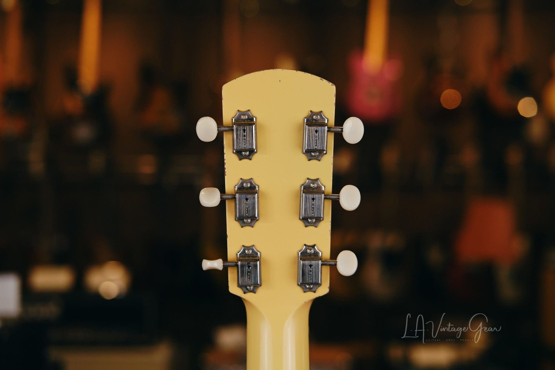 Josh Williams Stell Jr. Electric Guitar #319 - Lightly Relic'd TV Yellow Finish with 1x Lollar P90 Dogear Pickup - Image 18