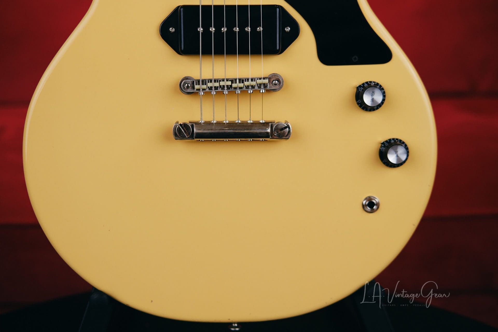 Josh Williams Stell Jr. Electric Guitar #319 - Lightly Relic'd TV Yellow Finish with 1x Lollar P90 Dogear Pickup - Image 4