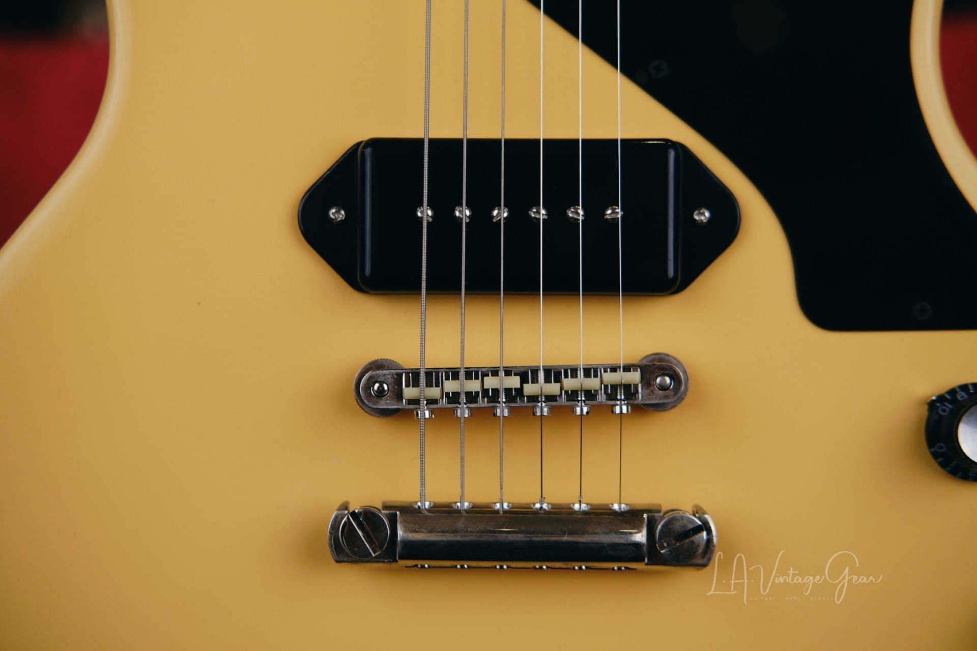 Josh Williams Stell Jr. Electric Guitar #319 - Lightly Relic'd TV Yellow Finish with 1x Lollar P90 Dogear Pickup - Image 6
