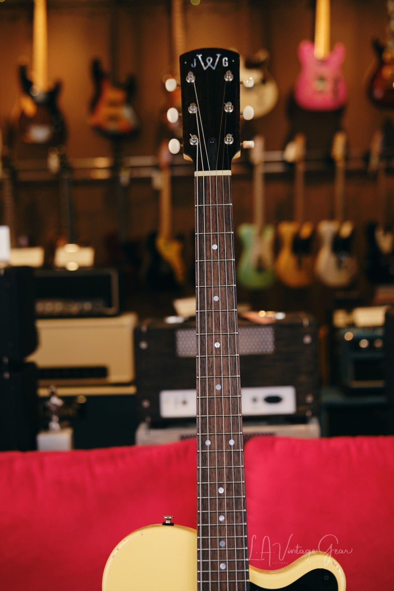 Josh Williams Stell Jr. Electric Guitar #319 - Lightly Relic'd TV Yellow Finish with 1x Lollar P90 Dogear Pickup - Image 9