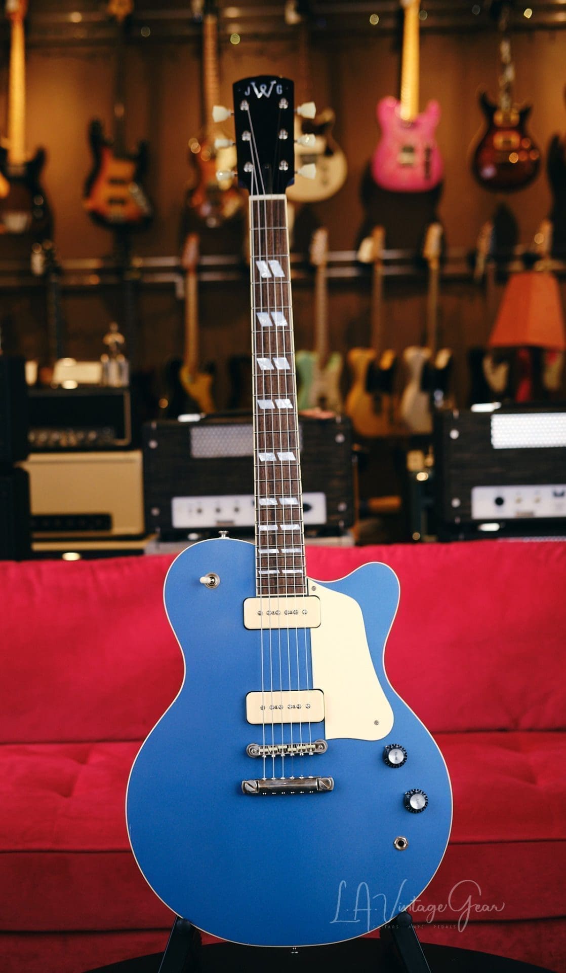 Josh Williams Stella Jr. Electric Guitar #276 - Lightly Relic'd Pelham Blue Finish with Lollar P90 Soapbar Pickups!
