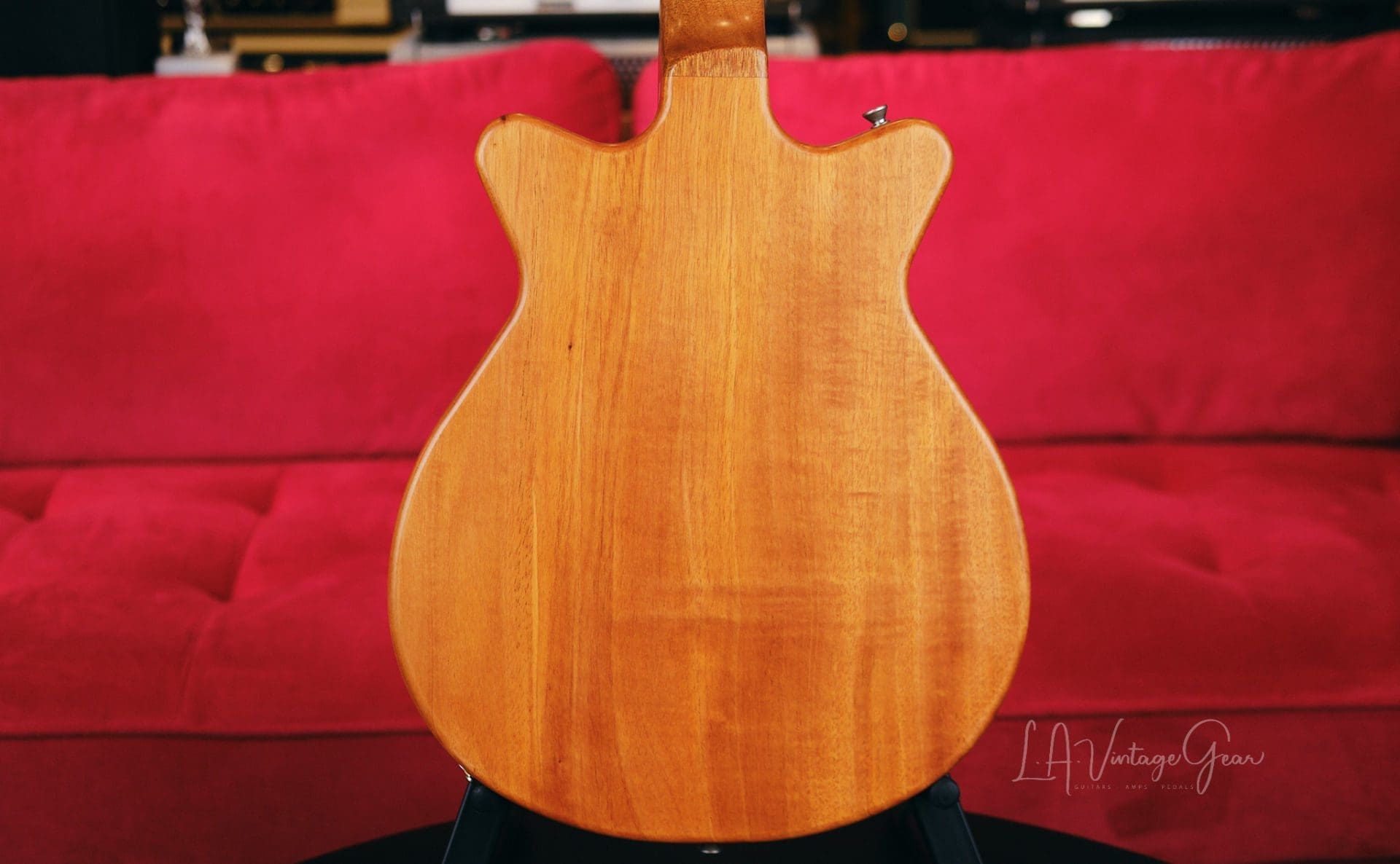 Grez 'Mendocino' Long Scale Electric Bass Guitar-Lightweight Semi-Hollowbody! Solid Old Growth Redwood Top! - Image 14