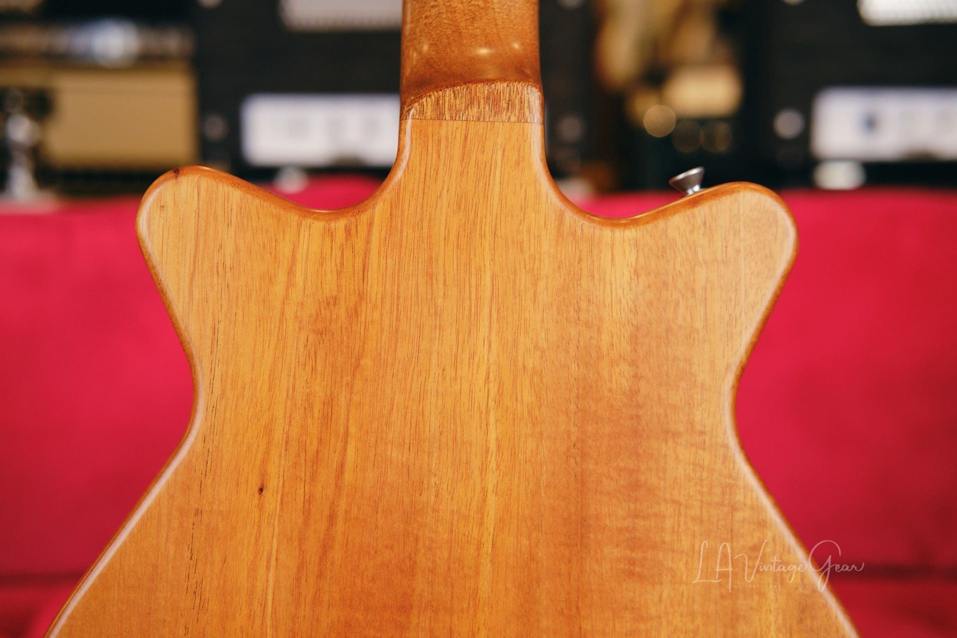 Grez 'Mendocino' Long Scale Electric Bass Guitar-Lightweight Semi-Hollowbody! Solid Old Growth Redwood Top! - Image 15