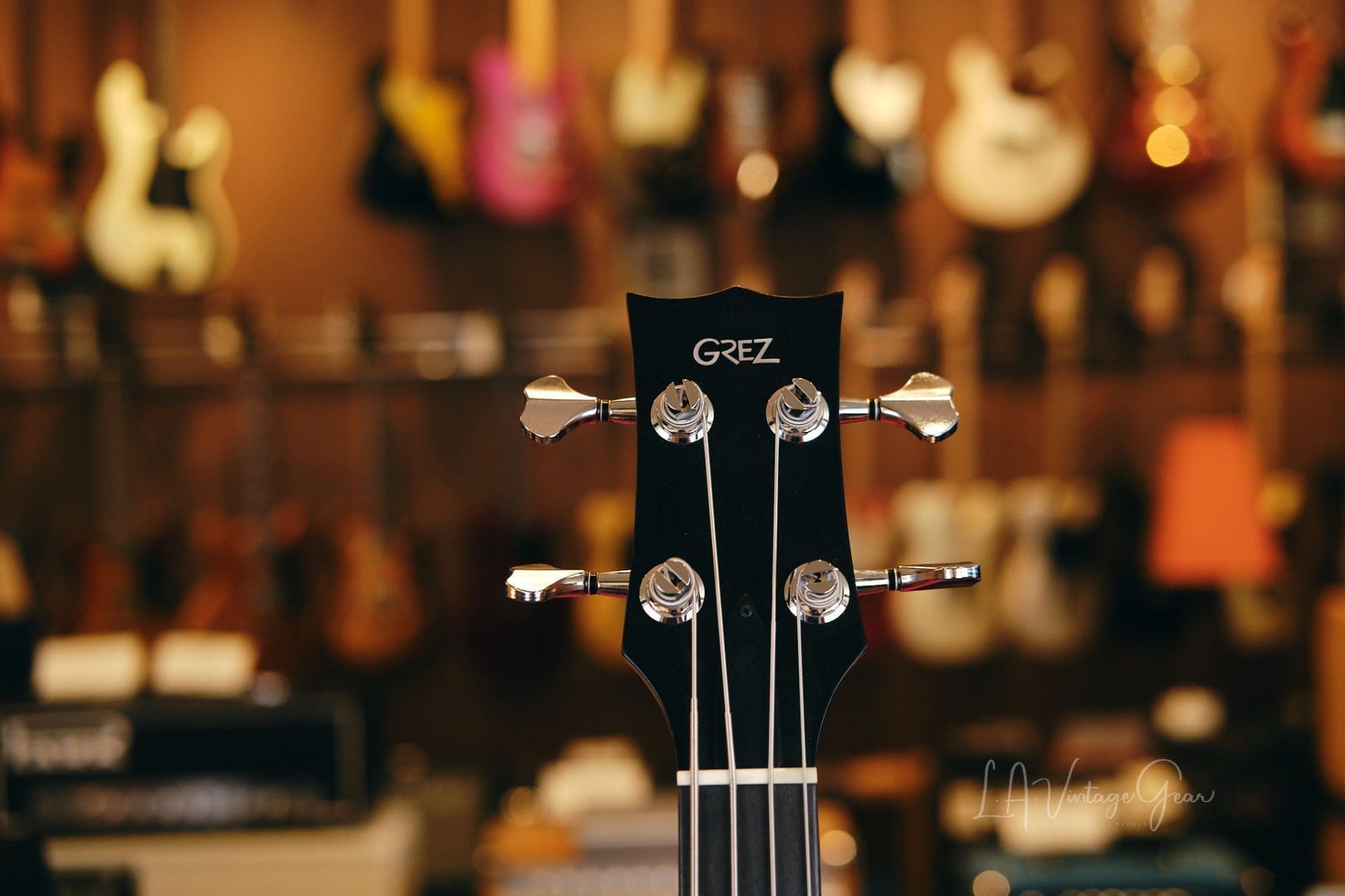 Grez 'Mendocino' Long Scale Electric Bass Guitar-Lightweight Semi-Hollowbody! Solid Old Growth Redwood Top! - Image 20