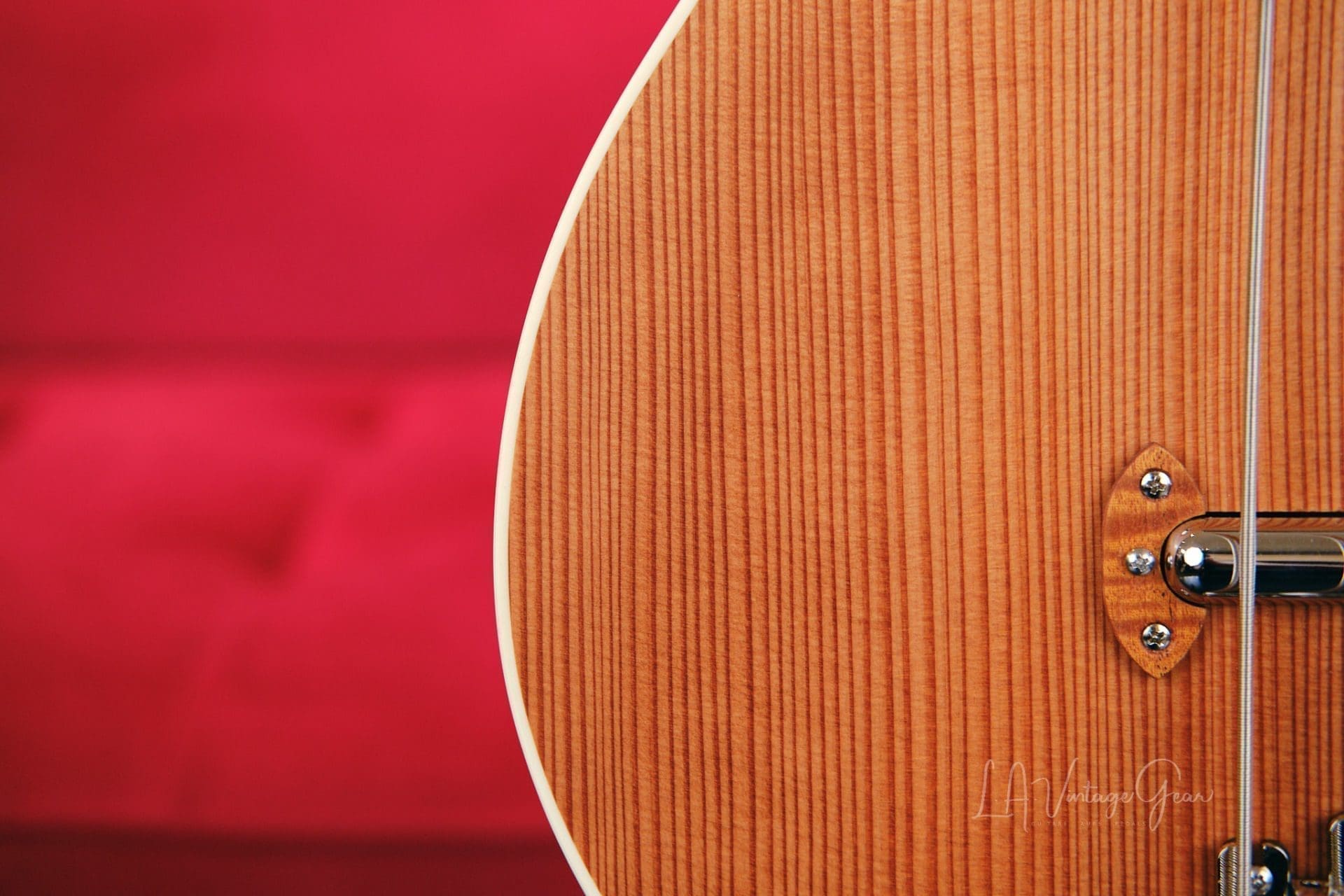 Grez 'Mendocino' Long Scale Electric Bass Guitar-Lightweight Semi-Hollowbody! Solid Old Growth Redwood Top! - Image 8