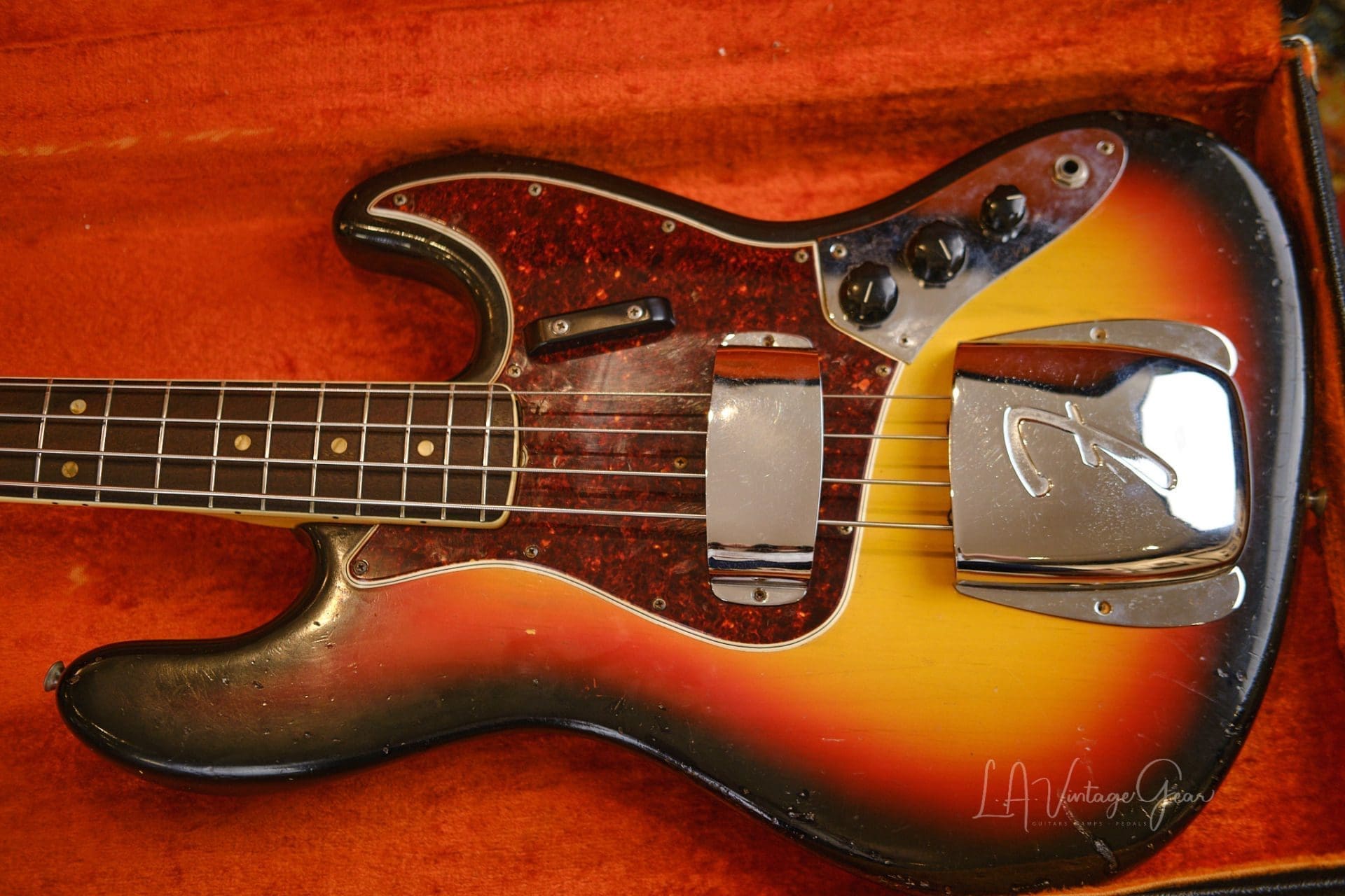 1966 Fender Jazz Bass - With OHSC, Covers, and Lollipop Tuners! - Image 7