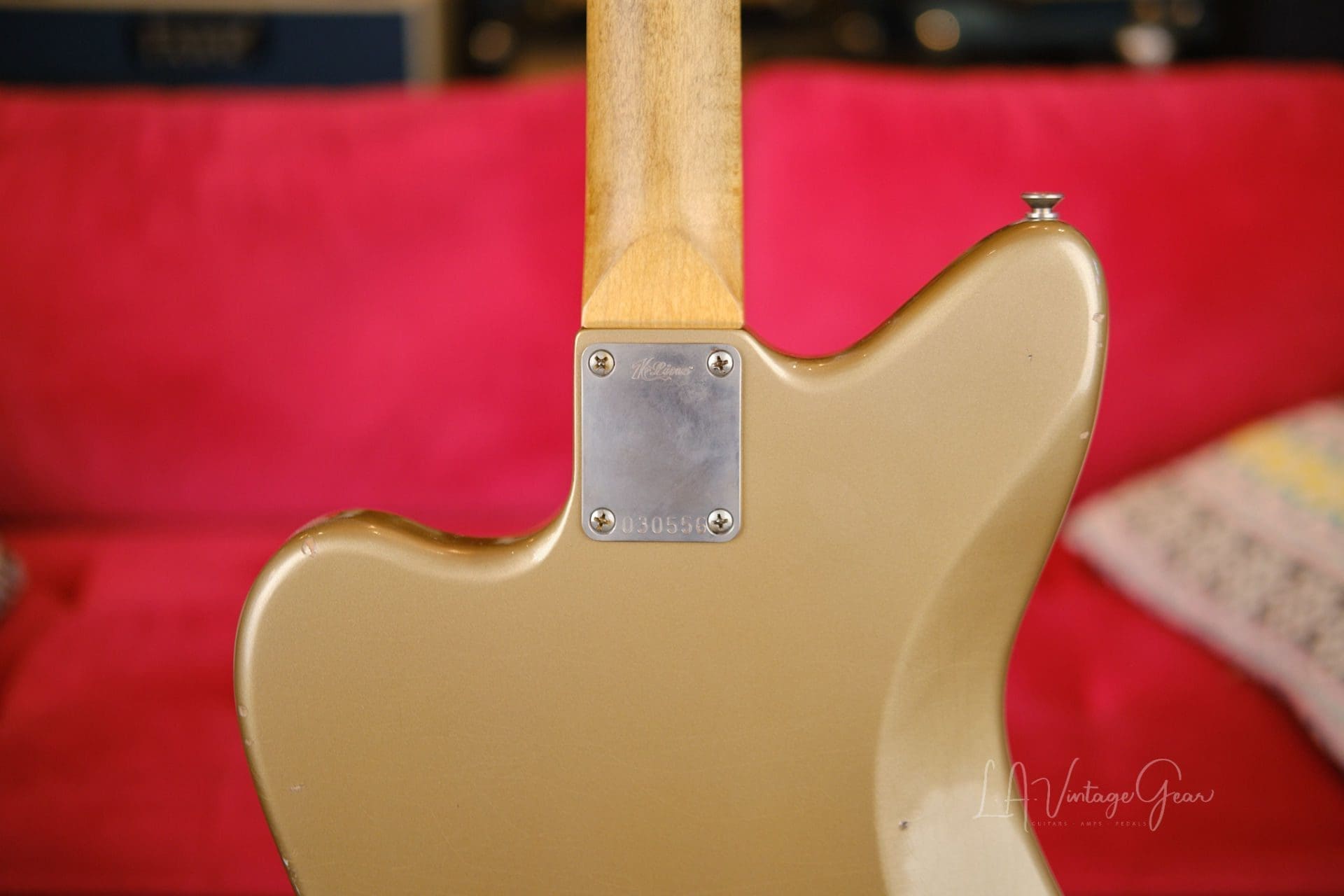 K-Line San Bernardino Jazz-Style Electric Guitar - In a Relic Firemist Gold Finish #030556 - Image 10
