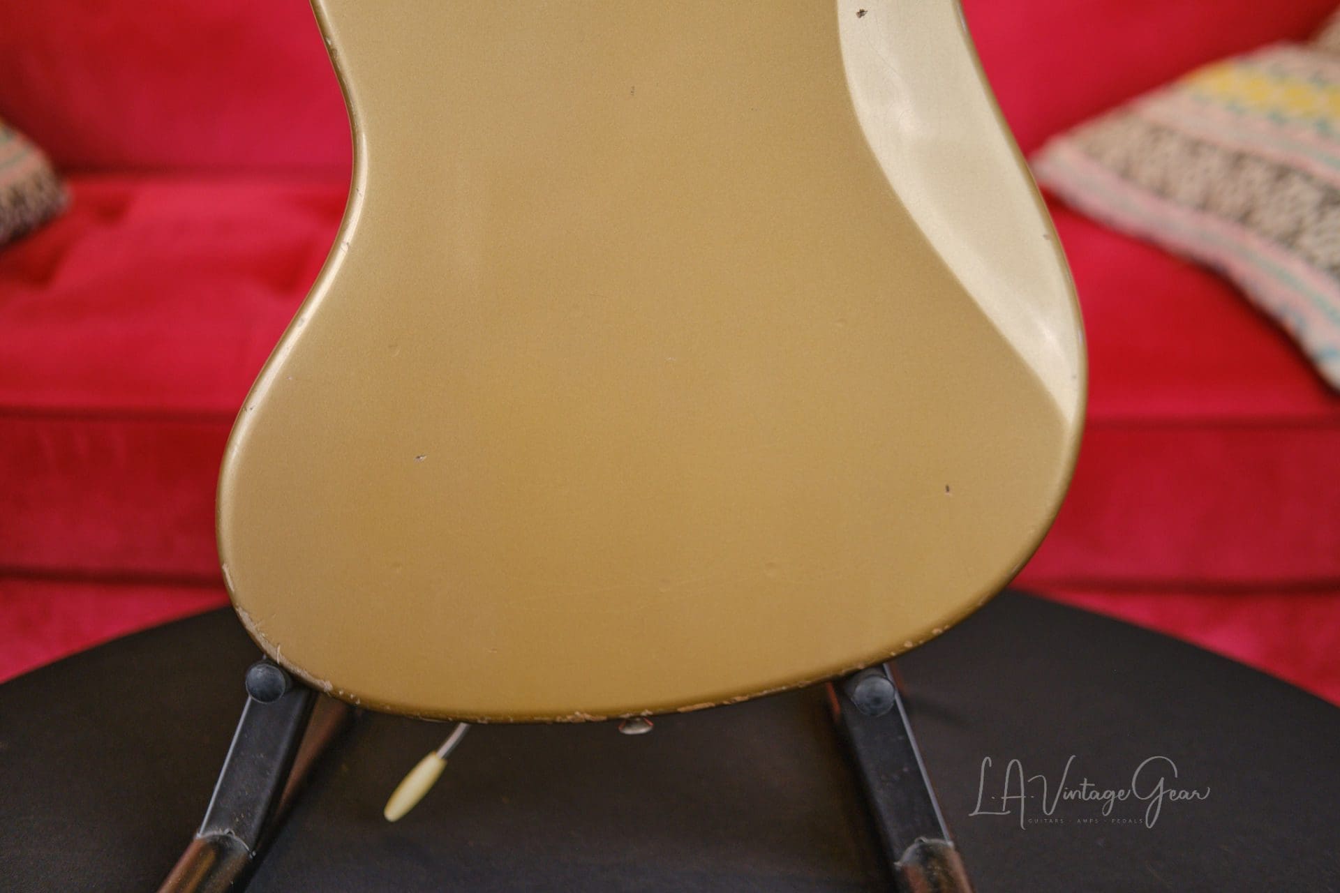 K-Line San Bernardino Jazz-Style Electric Guitar - In a Relic Firemist Gold Finish #030556 - Image 11