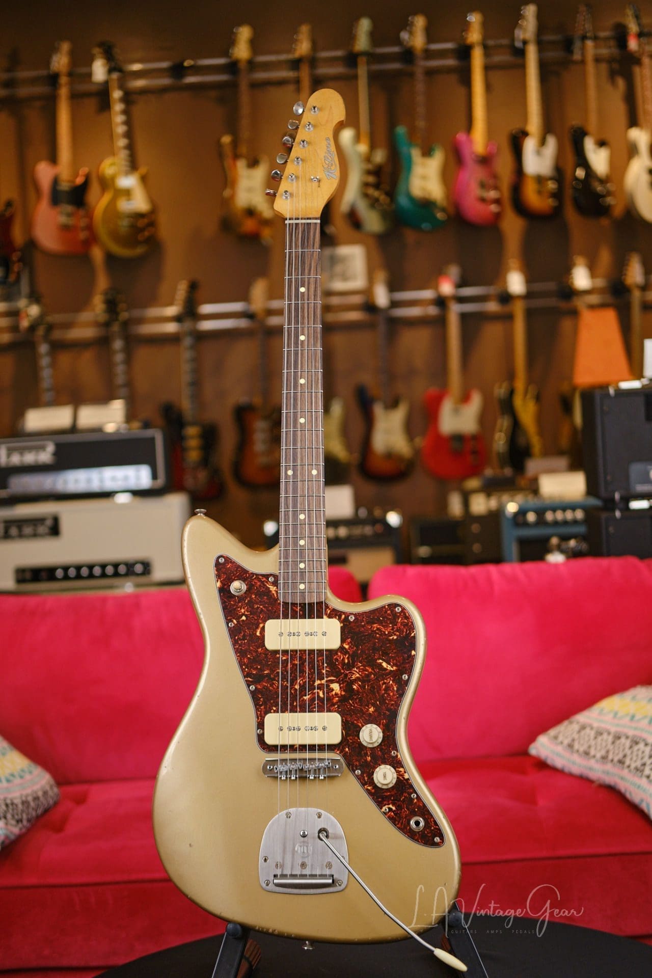 K-Line San Bernardino Jazz-Style Electric Guitar - In a Relic Firemist Gold Finish #030556