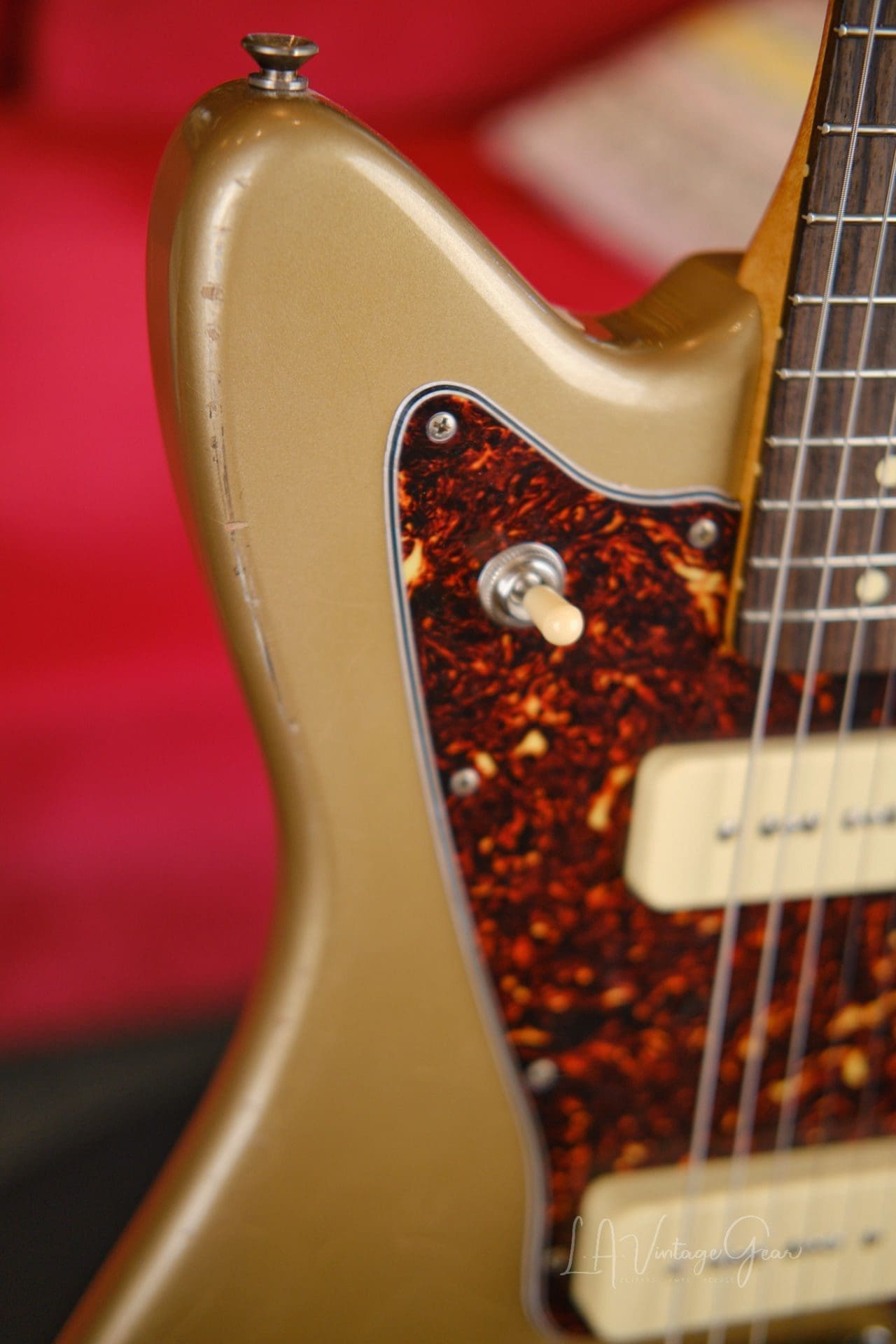 K-Line San Bernardino Jazz-Style Electric Guitar - In a Relic Firemist Gold Finish #030556 - Image 6