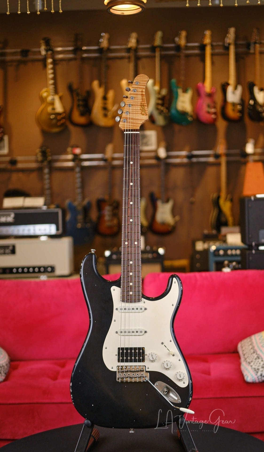 Xotic XSC2 S-Style Relic'd Electric Guitar - Black Finish & RW Fingerboard #3075- New Build!