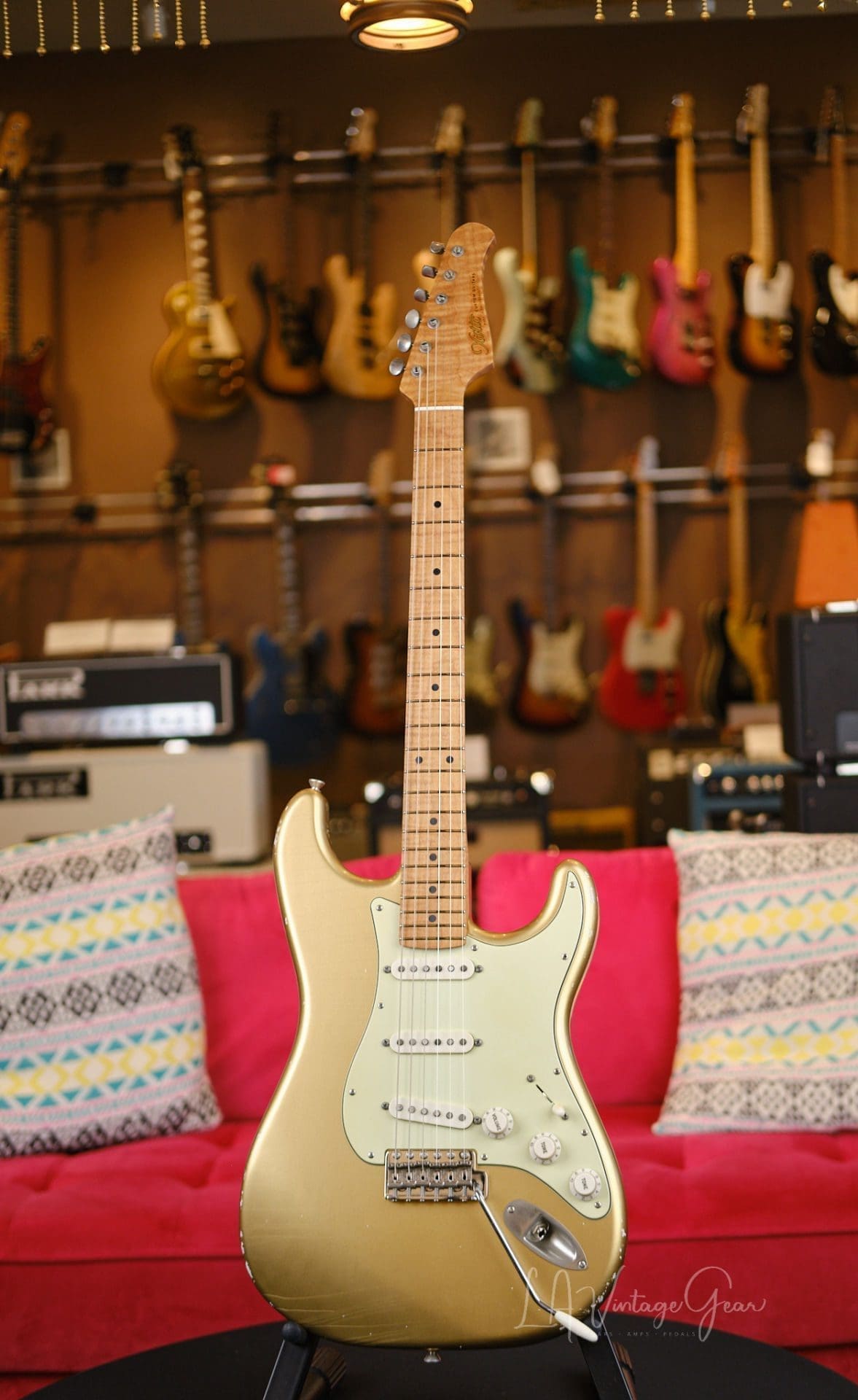 Xotic XSC1 S-Style Relic'd Electric Guitar - Aztec Gold #3076- New Build!