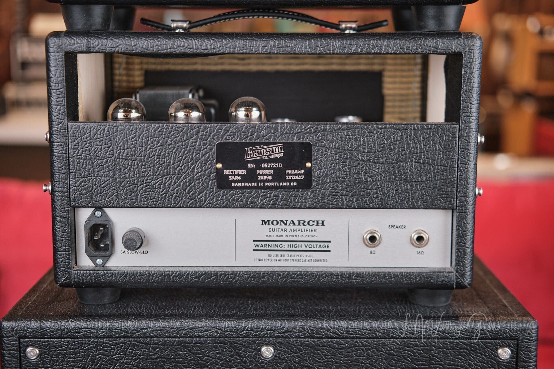 Benson Monarch Head and Cab with Tall Bird Reverb Tank - Owner's Personal Amp Barely Played! - Image 7