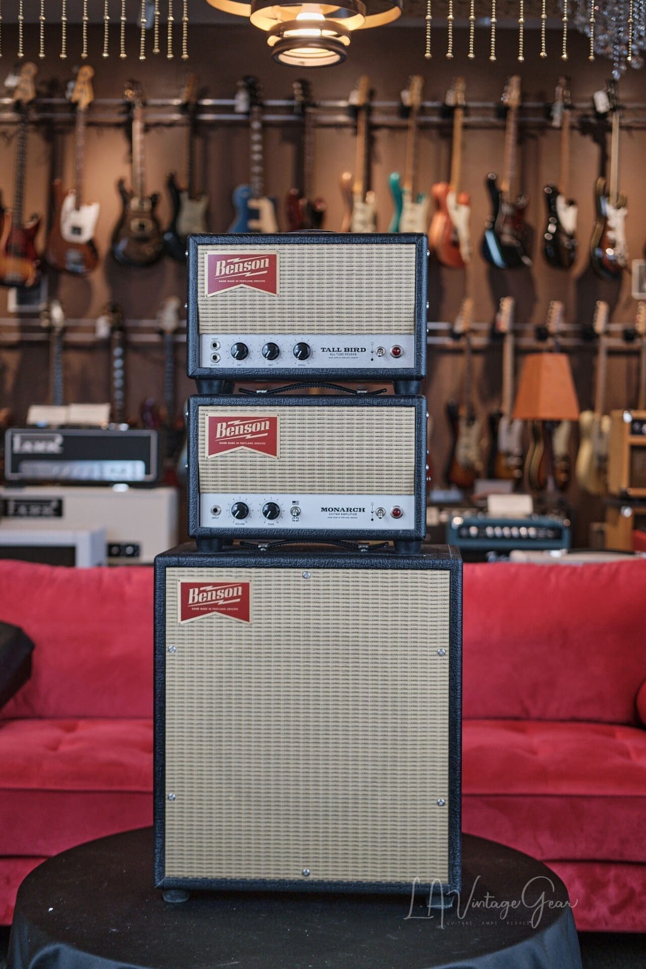 Benson Monarch Head and Cab with Tall Bird Reverb Tank - Owner's Personal Amp Barely Played!