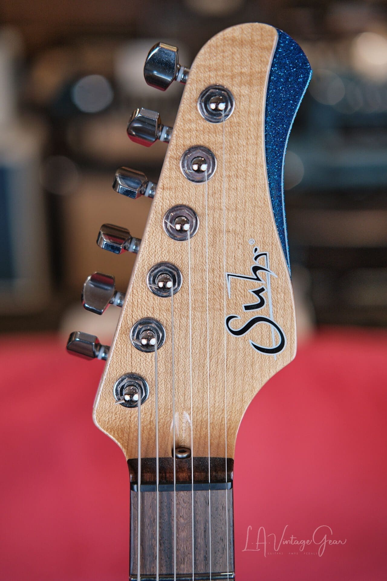 Suhr Custom Classic JM - In Blue Sparkle with Hard Shell Case! - Image 5