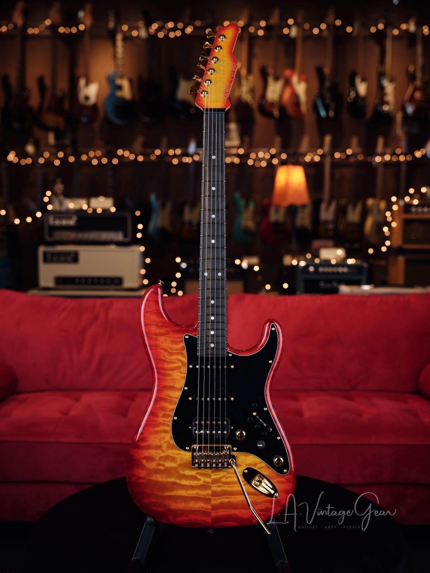 James Tyler Classic S-Style Electric Guitar in a Cherry Sunburst Finish-Brand New!