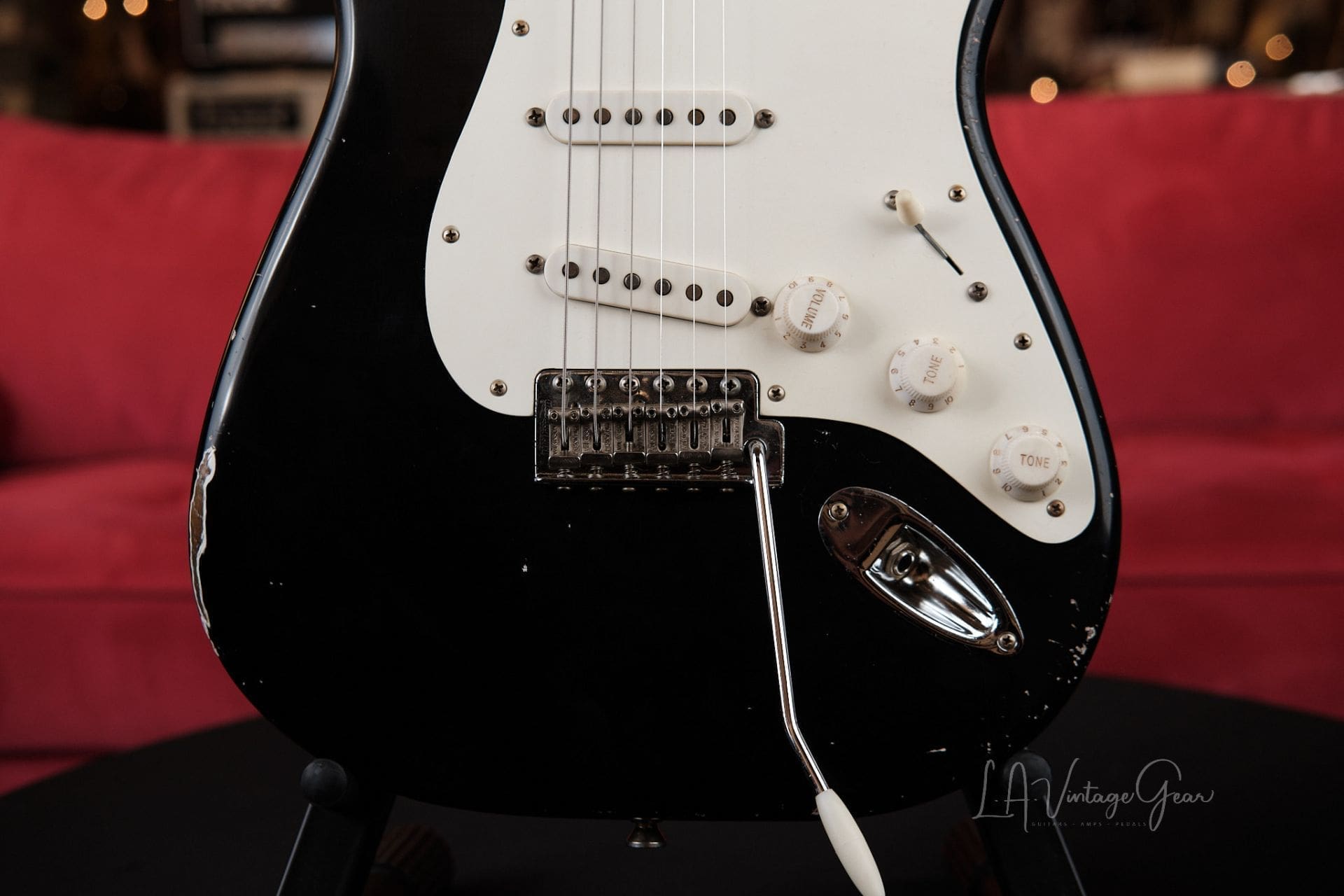Mario Martin "Model S" Electric Guitar - Relic'd Black Finish & Arcane Pickups! - Image 5