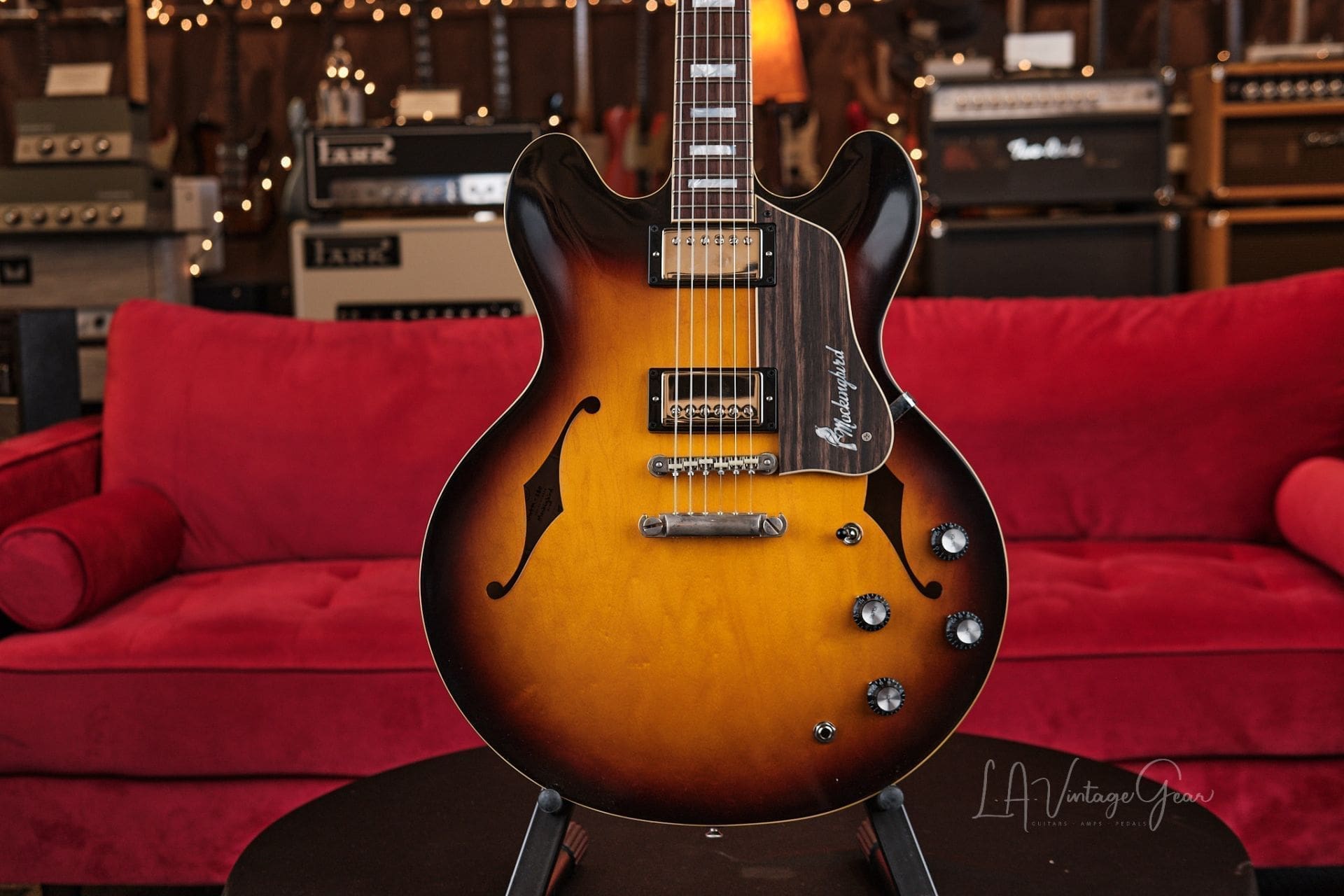 Josh Williams ‘Mockingbird’ JWG380 Semi-Hollowbody Electric Guitar- 59 Burst Finish & Ron Ellis Pickups! - Image 2