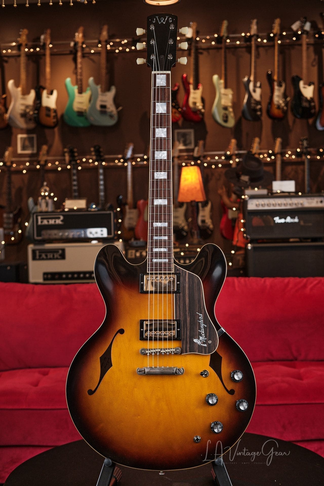 Josh Williams ‘Mockingbird’ JWG380 Semi-Hollowbody Electric Guitar- 59 Burst Finish & Ron Ellis Pickups!
