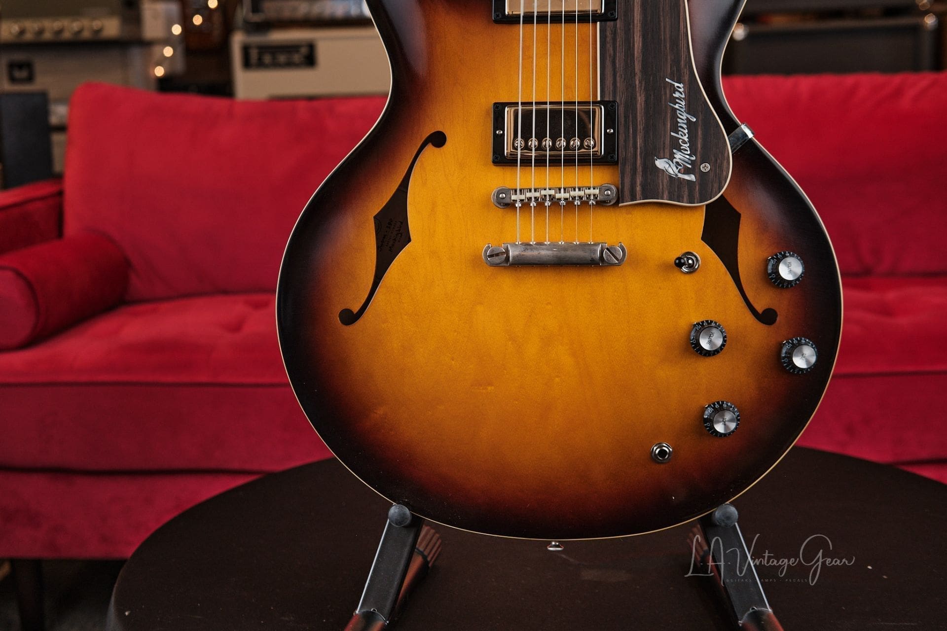 Josh Williams ‘Mockingbird’ JWG380 Semi-Hollowbody Electric Guitar- 59 Burst Finish & Ron Ellis Pickups! - Image 4