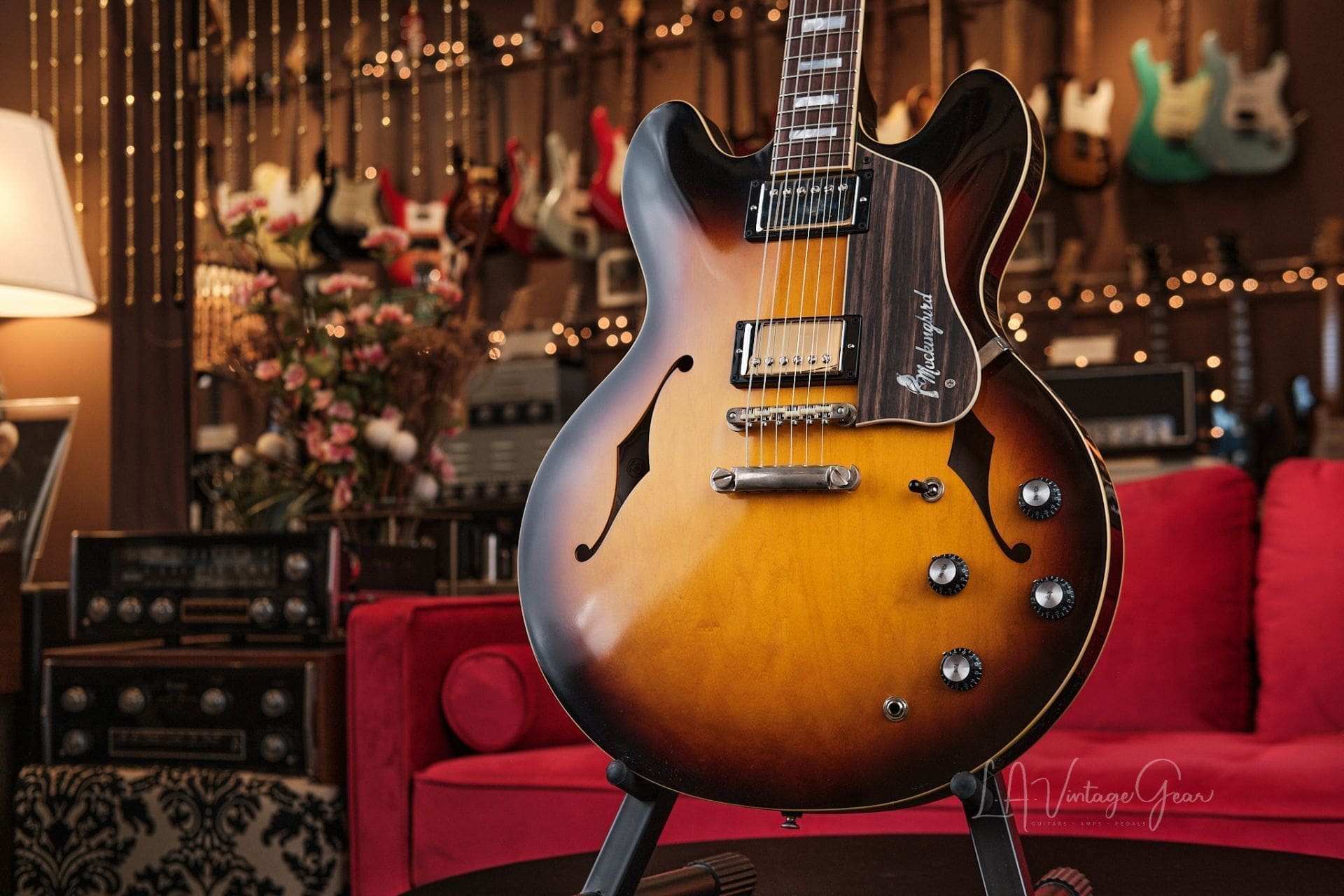 Josh Williams ‘Mockingbird’ JWG380 Semi-Hollowbody Electric Guitar- 59 Burst Finish & Ron Ellis Pickups! - Image 5