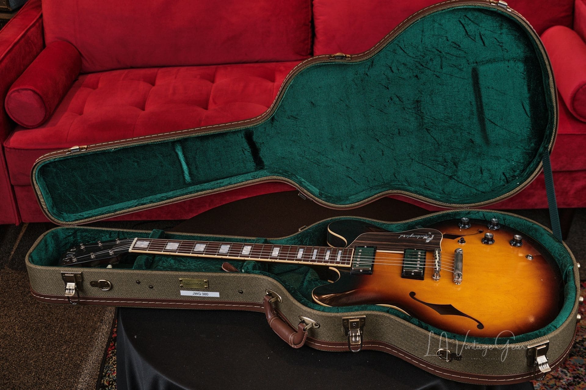 Josh Williams ‘Mockingbird’ JWG380 Semi-Hollowbody Electric Guitar- 59 Burst Finish & Ron Ellis Pickups! - Image 14