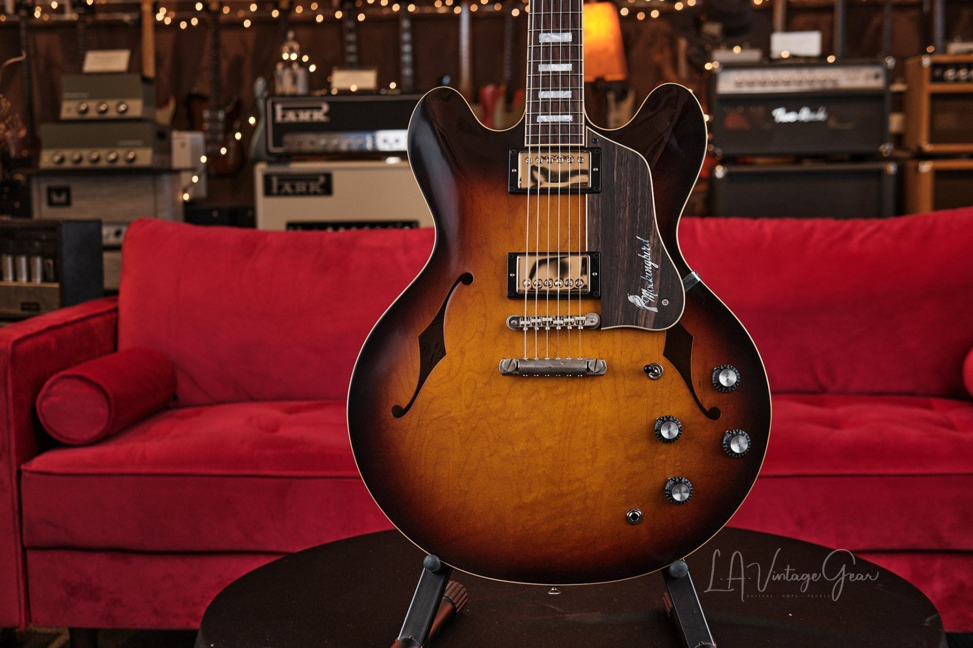 Josh Williams ‘Mockingbird’ JWG381 Semi-Hollowbody Electric Guitar- 59 Burst Finish & Ron Ellis Pickups! - Image 2