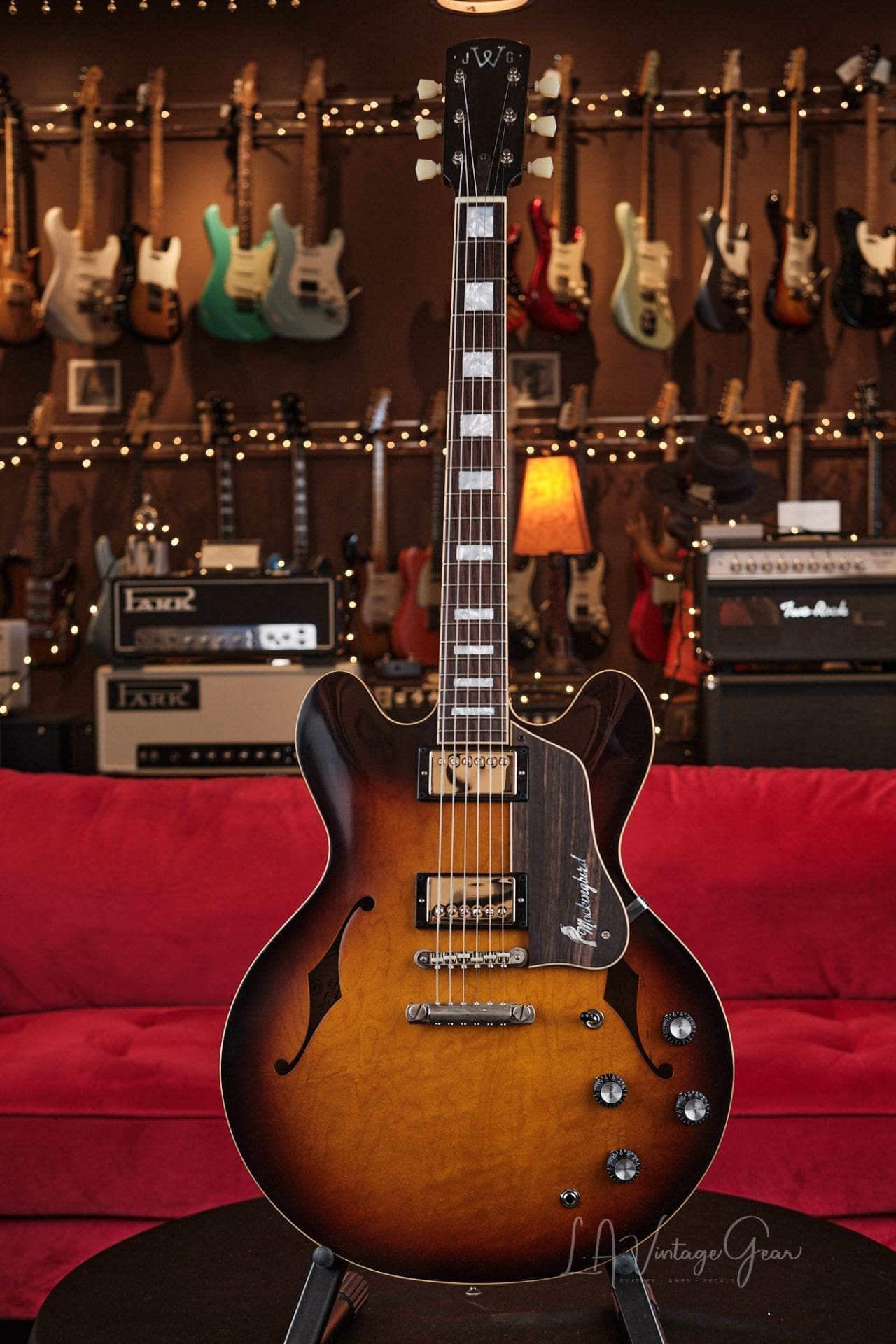 Josh Williams ‘Mockingbird’ JWG381 Semi-Hollowbody Electric Guitar- 59 Burst Finish & Ron Ellis Pickups!