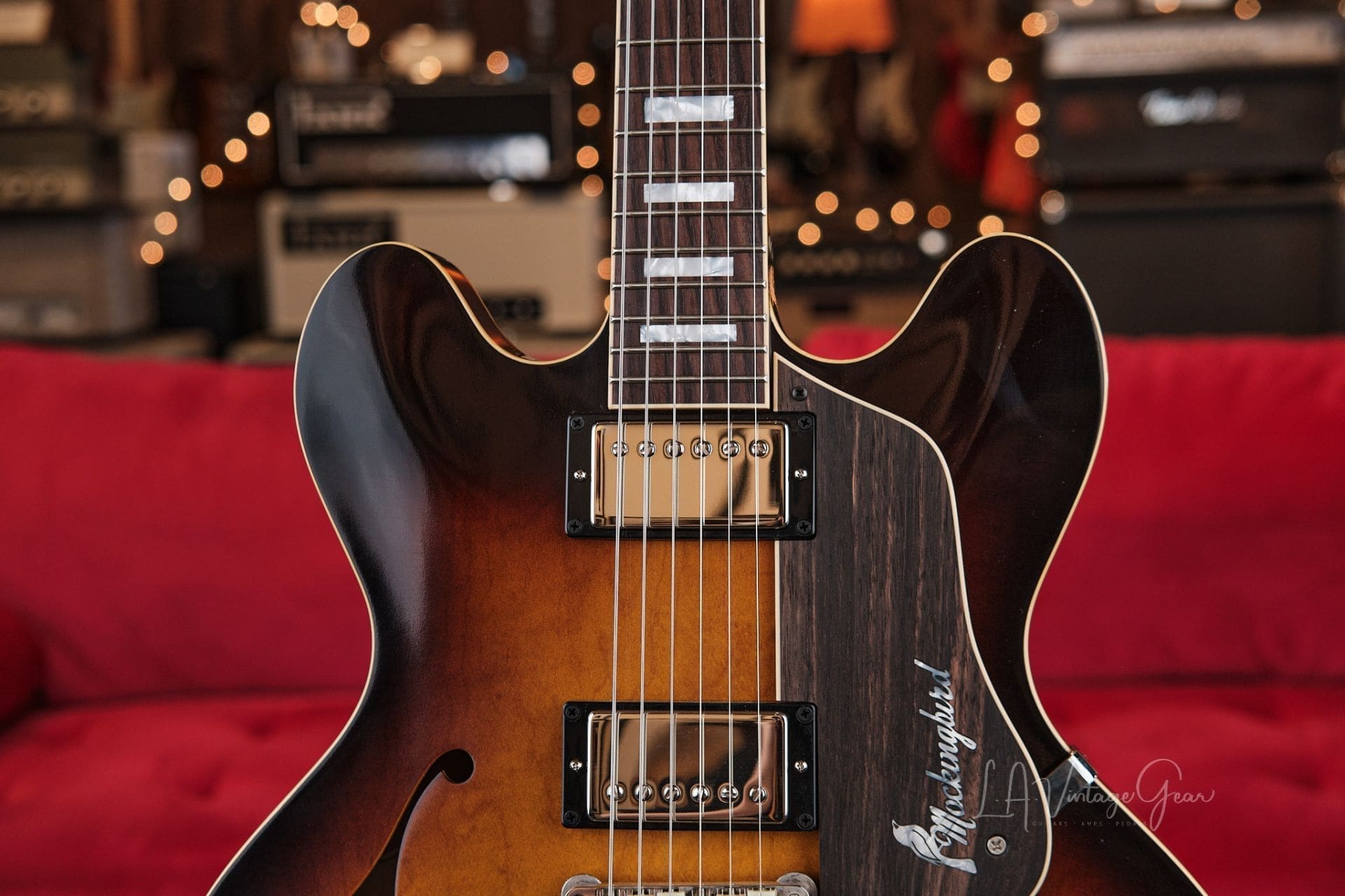 Josh Williams ‘Mockingbird’ JWG381 Semi-Hollowbody Electric Guitar- 59 Burst Finish & Ron Ellis Pickups! - Image 3