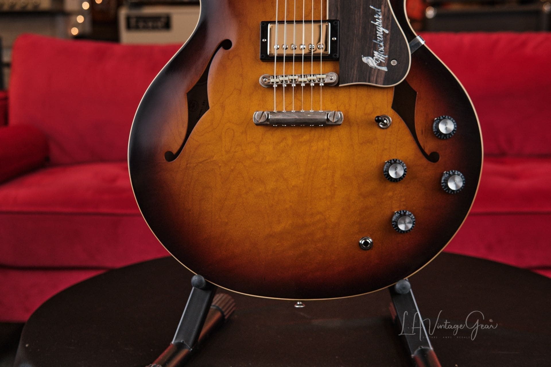 Josh Williams ‘Mockingbird’ JWG381 Semi-Hollowbody Electric Guitar- 59 Burst Finish & Ron Ellis Pickups! - Image 4